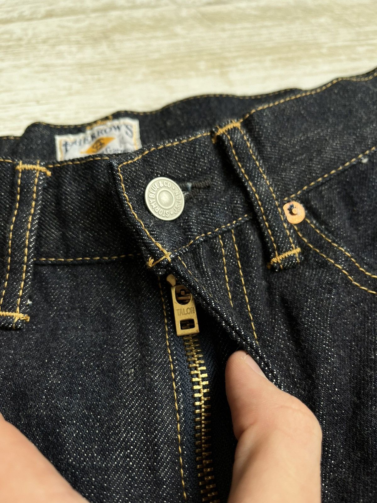 Japanese Brand Pherrows Stormy Blue Lot 441 Selvedge Blue Denim Jeans 28/36 Size US 28 / EU 44 - 10 Thumbnail
