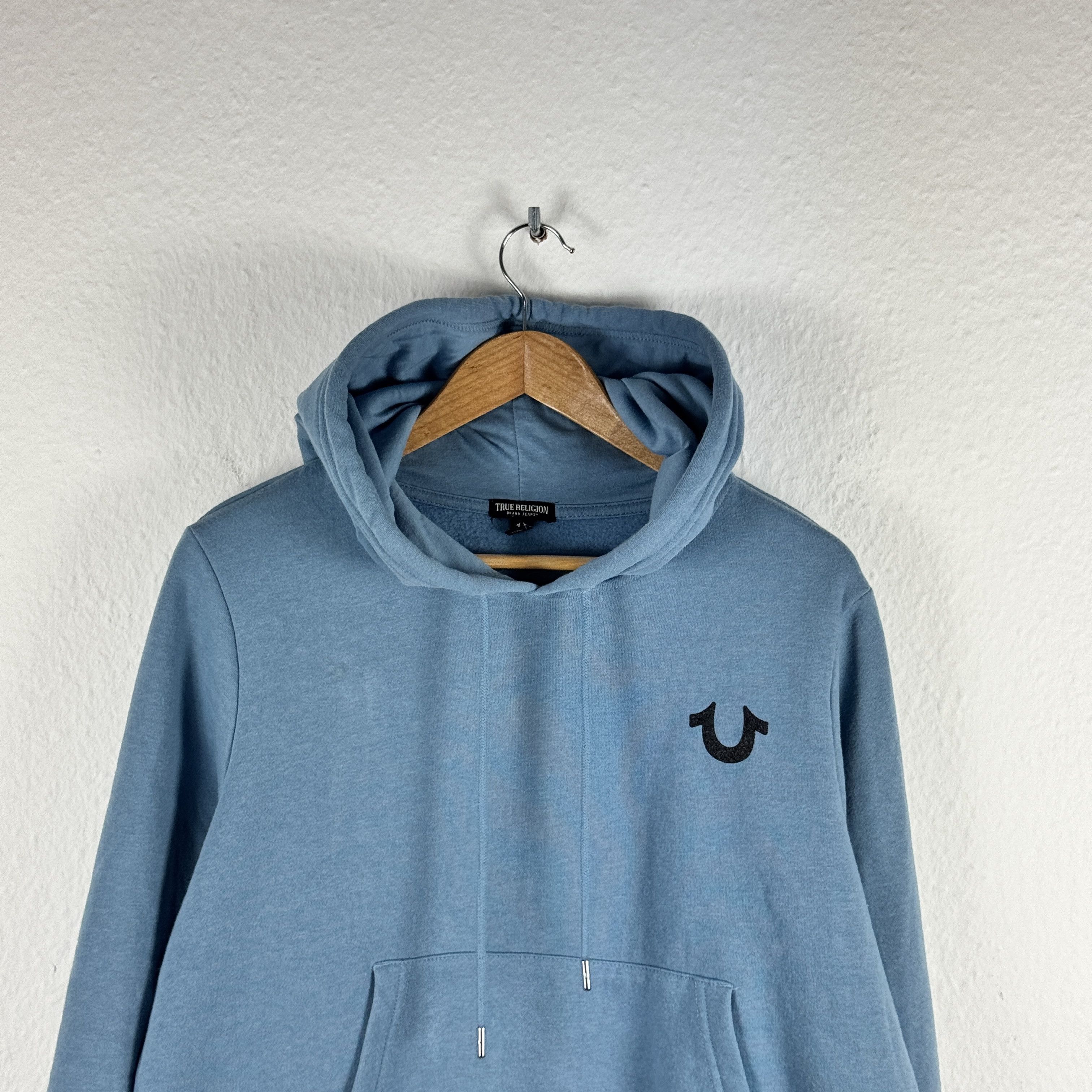 True Religion Women`s TRUE RELIGION BACKSIDE BIGLODO BLUE HOODIE SIZE XL Size XL / US 12-14 / IT 48-50 - 4 Thumbnail
