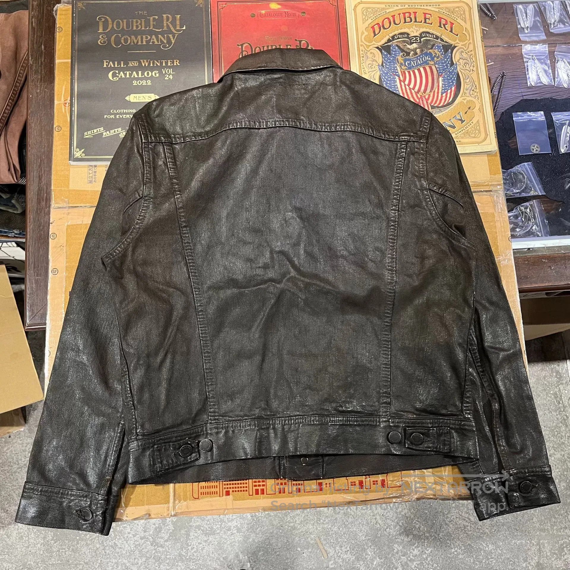 RRL Ralph Lauren black leather double rl jacket. Size US M / EU 48-50 / 2 - 2 Thumbnail
