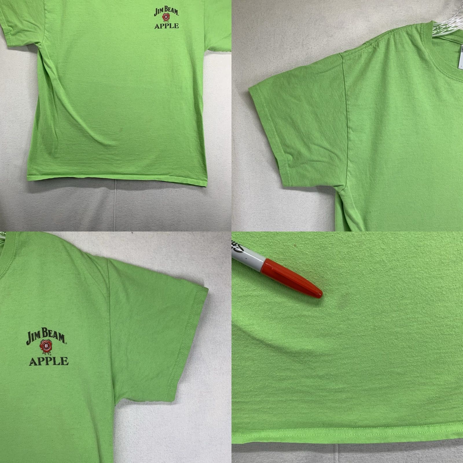 Gildan Gildan Jim Beam Graphic Print T-Shirt Unisex Adult Large Light Green Logo Tee Classic Whiskey Party Size US L / EU 52-54 / 3 - 8 Thumbnail