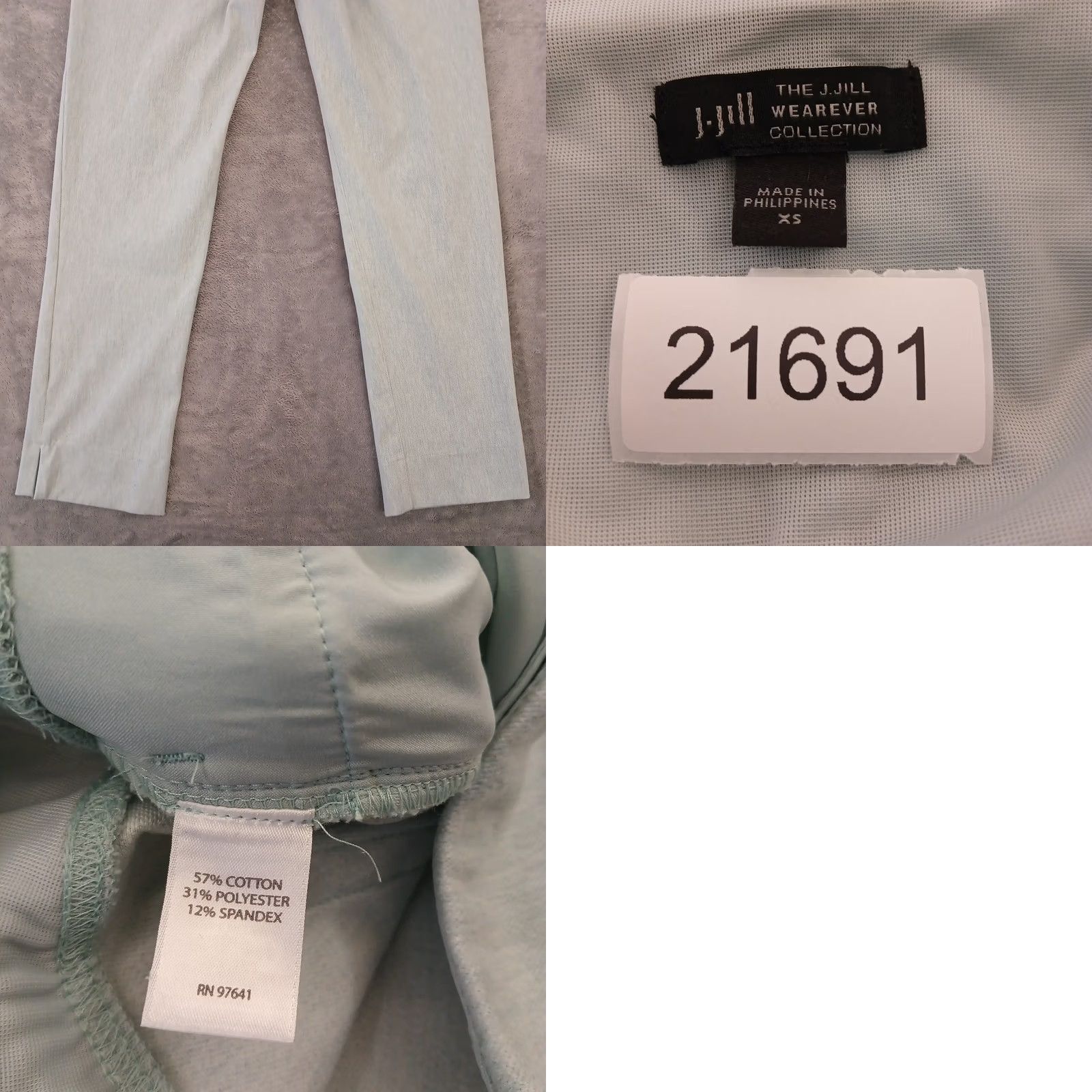 J. Jill J.Jill Wearever Pants Womens XS Blue Pull On Stretch Pockets Ankle 28x27.5 Size 26" / US 2 / IT 38 - 8 Thumbnail