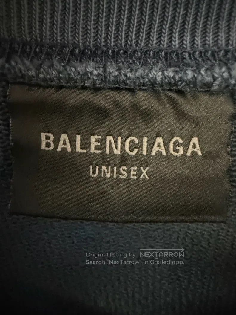 Balenciaga Balenciaga Deep Blue Embroidered Logo Sweatshirt Size US XS / EU 42 / 0 - 3 Thumbnail