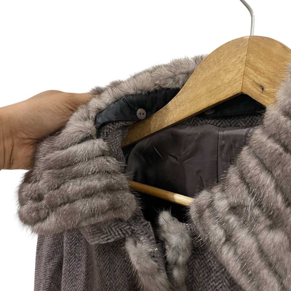 Japanese Brand Vintage Japanese Designer Fur Cashmere Trench Coat Size US M / EU 48-50 / 2 - 5 Thumbnail