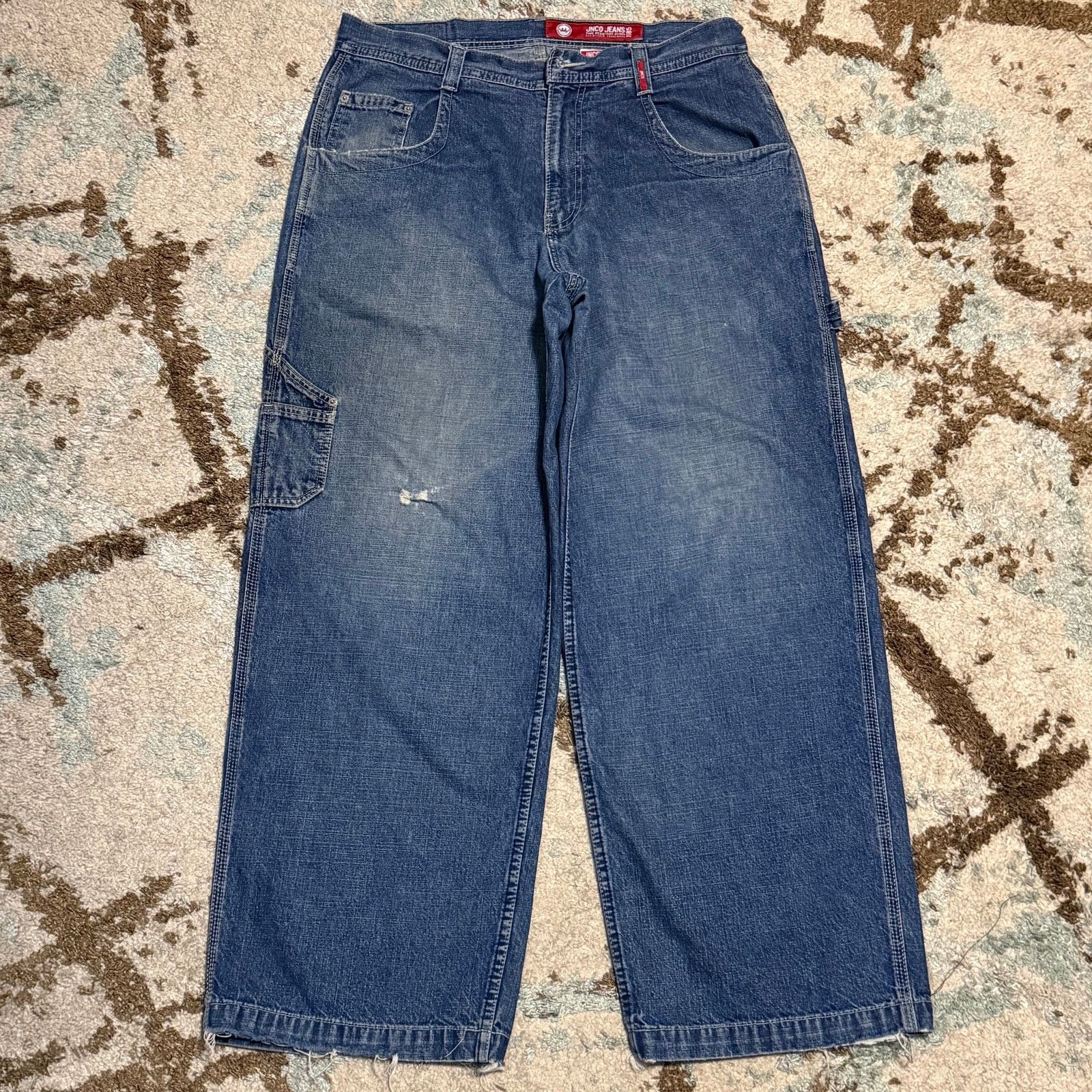 JNCO Vintage JNCO Jeans Baggy Wide Leg Script Spellout 36x31 Y2K Size US 36 / EU 52 - 2 Thumbnail