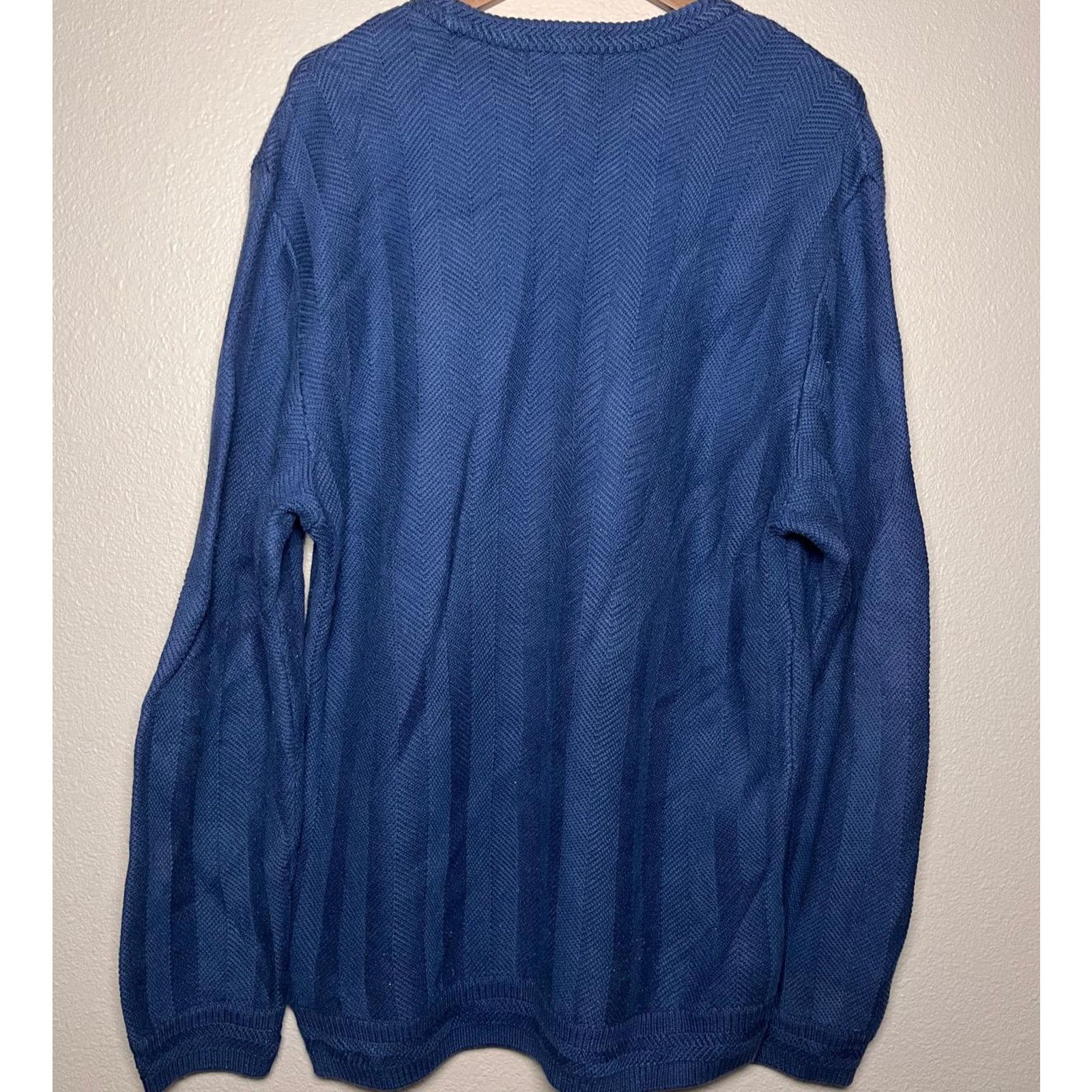 Chaps Ralph Lauren 🔵 Chaps Ralph Lauren 👕 Embroidered Crest Knit Sweater – L Size L / US 10 / IT 46 - 2 Thumbnail