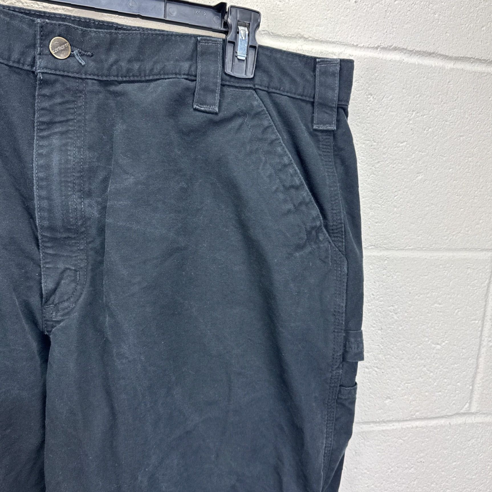 Carhartt VINTAGE Carhartt B151 Work Pants Black 40x30 Loose Original Fit Utility Carpenter Cotton Size US 40 / EU 56 - 3 Thumbnail