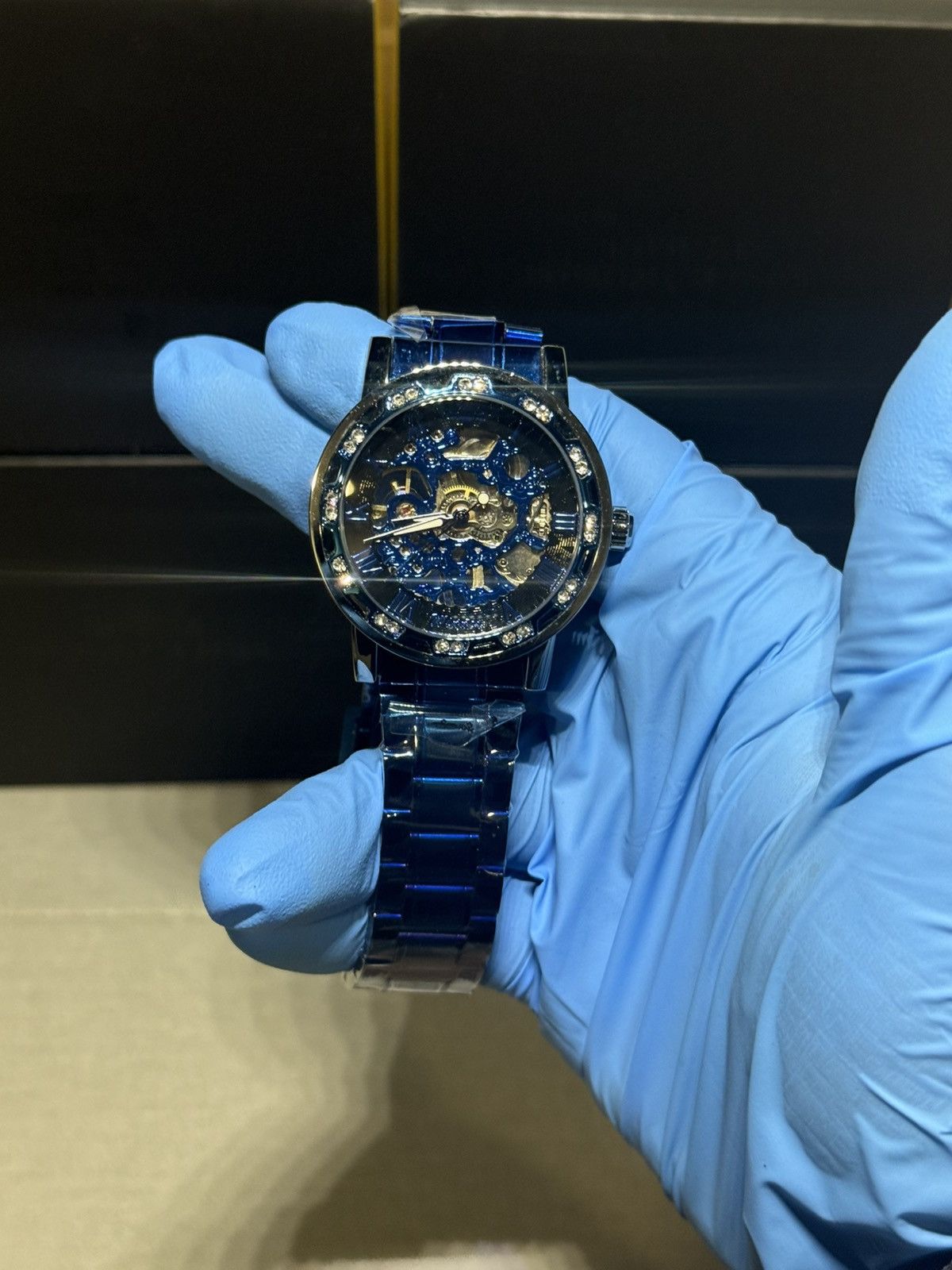 Other T-Winner Blue Steel Skeleton Dial Men’s Watch (40mm) Size ONE SIZE - 3 Thumbnail