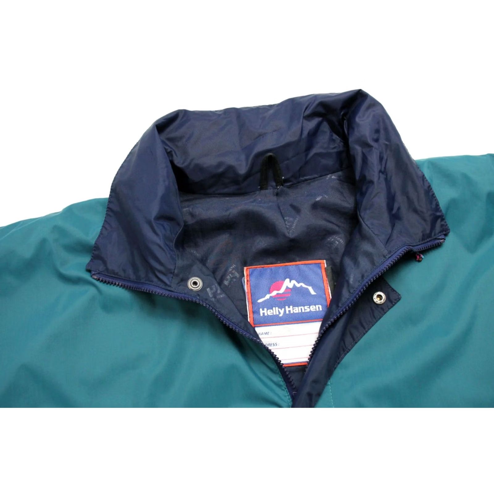 Helly Hansen VINTAGE Helly Hansen Jacket Mens L Men Green Raincoat Hidden Hood Classic Size US L / EU 52-54 / 3 - 6 Thumbnail