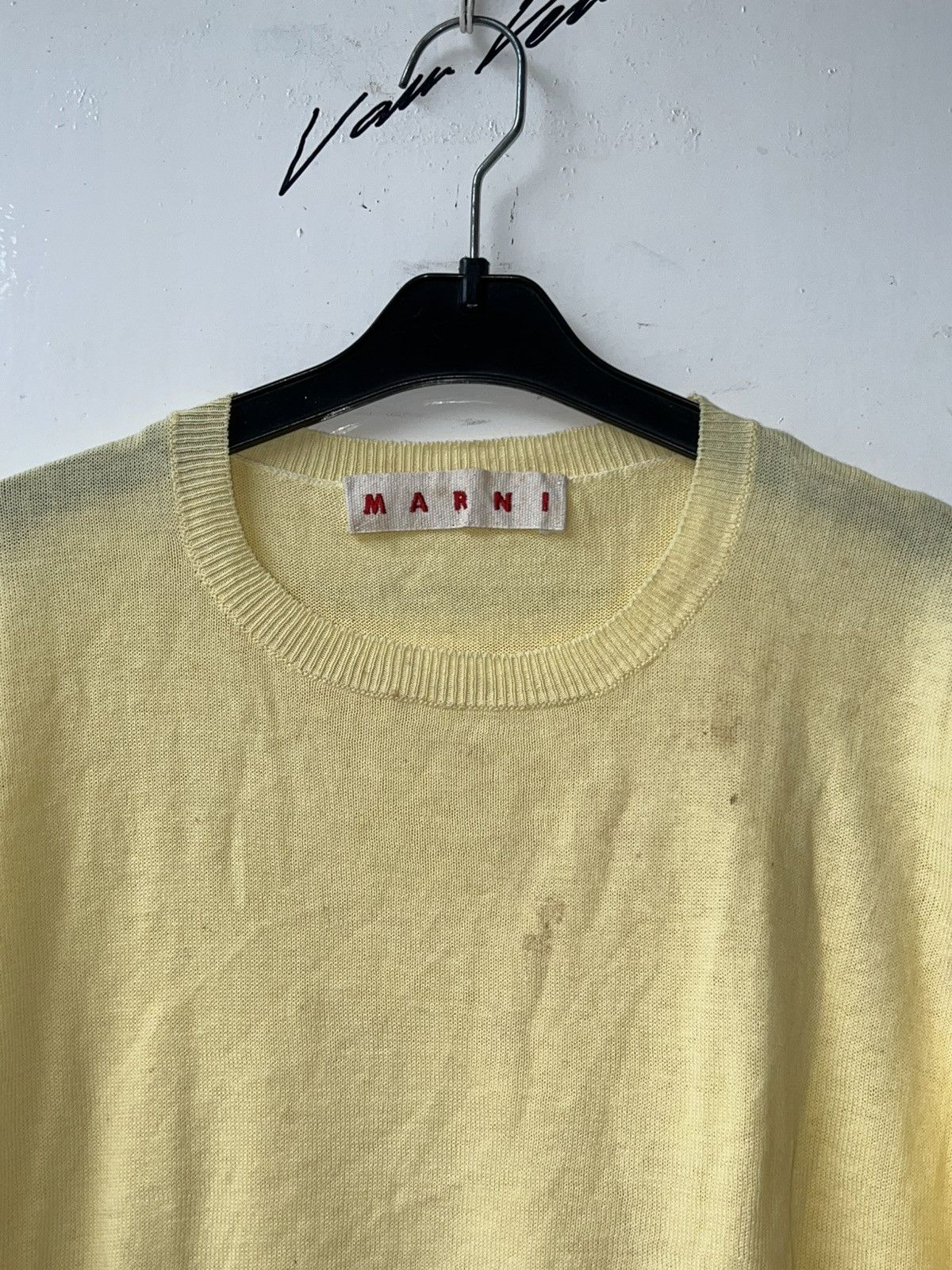 Marni MARNI Yellow Knit T-shirt Size US S / EU 44-46 / 1 - 12 Thumbnail