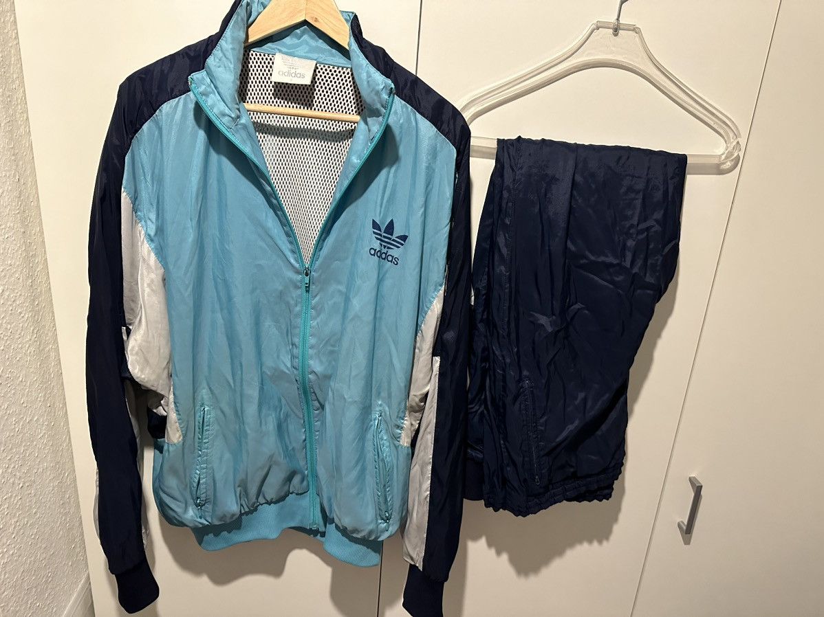 image of Adidas Trainingsanzug Size XL Vintage Tracksuit Adidas in Blue, Men's