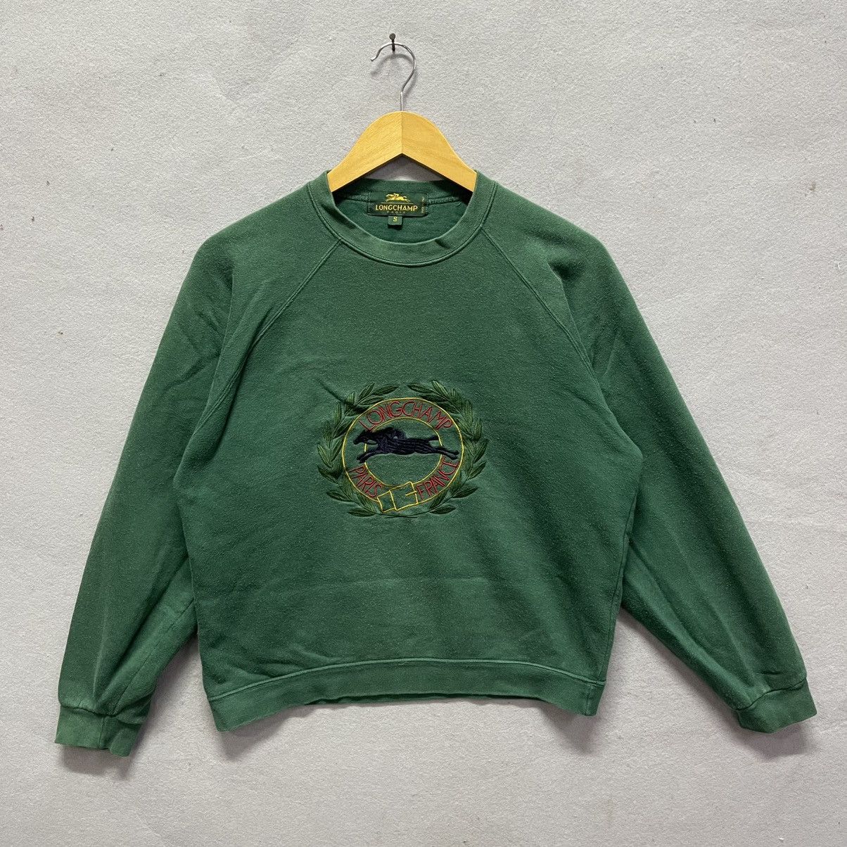 Longchamp Vintage Longchamp Paris Embroidered Sweatshirt Size US S / EU 44-46 / 1 - 1 Thumbnail