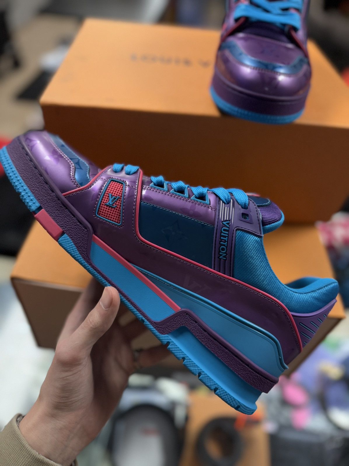 Louis Vuitton Louis Vuitton Virgil Abloh Trainer Colorful Size 9LV/10US Size US 10 / EU 43 - 10 Thumbnail