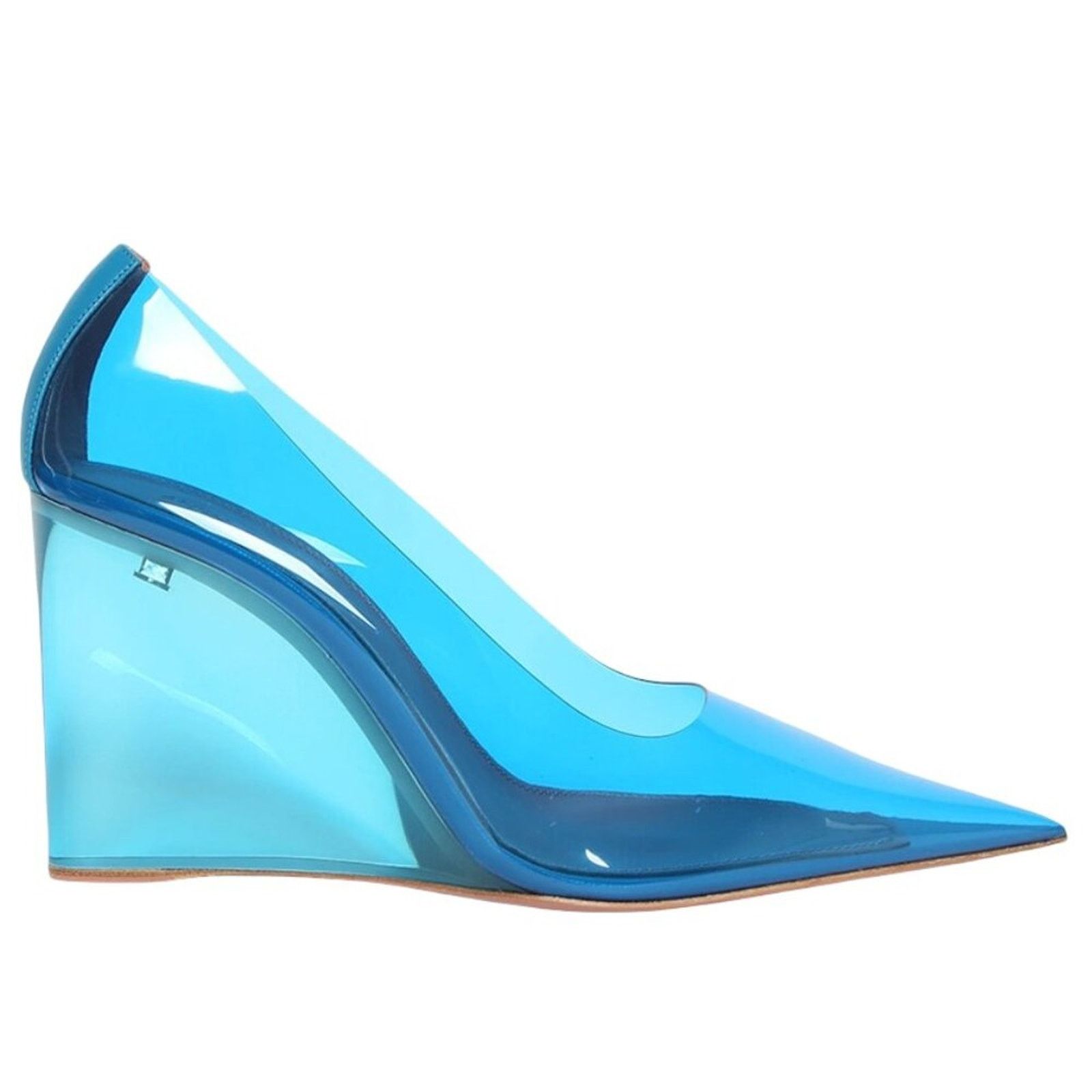 Amina Muaddi Amina Muaddi Ane PVC Glass 95mm Wedge pumps - 40.5 EU Size US 10.5 / IT 40.5 - 1 Thumbnail