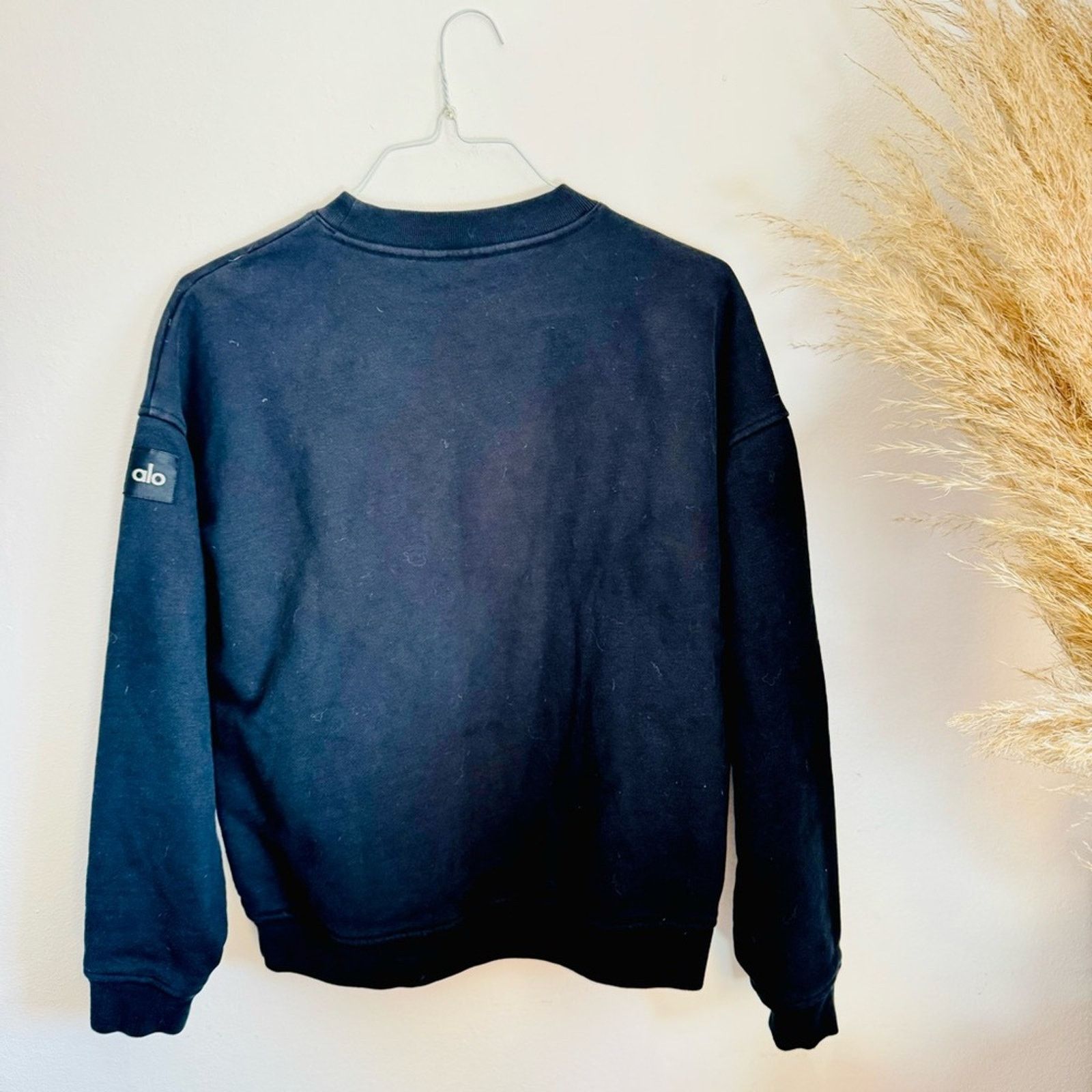Alo Yoga ALO YOGA Black Chill Crew Neck Pullover $128 Sweatshirt Top Size S / US 4 / IT 40 - 6 Thumbnail
