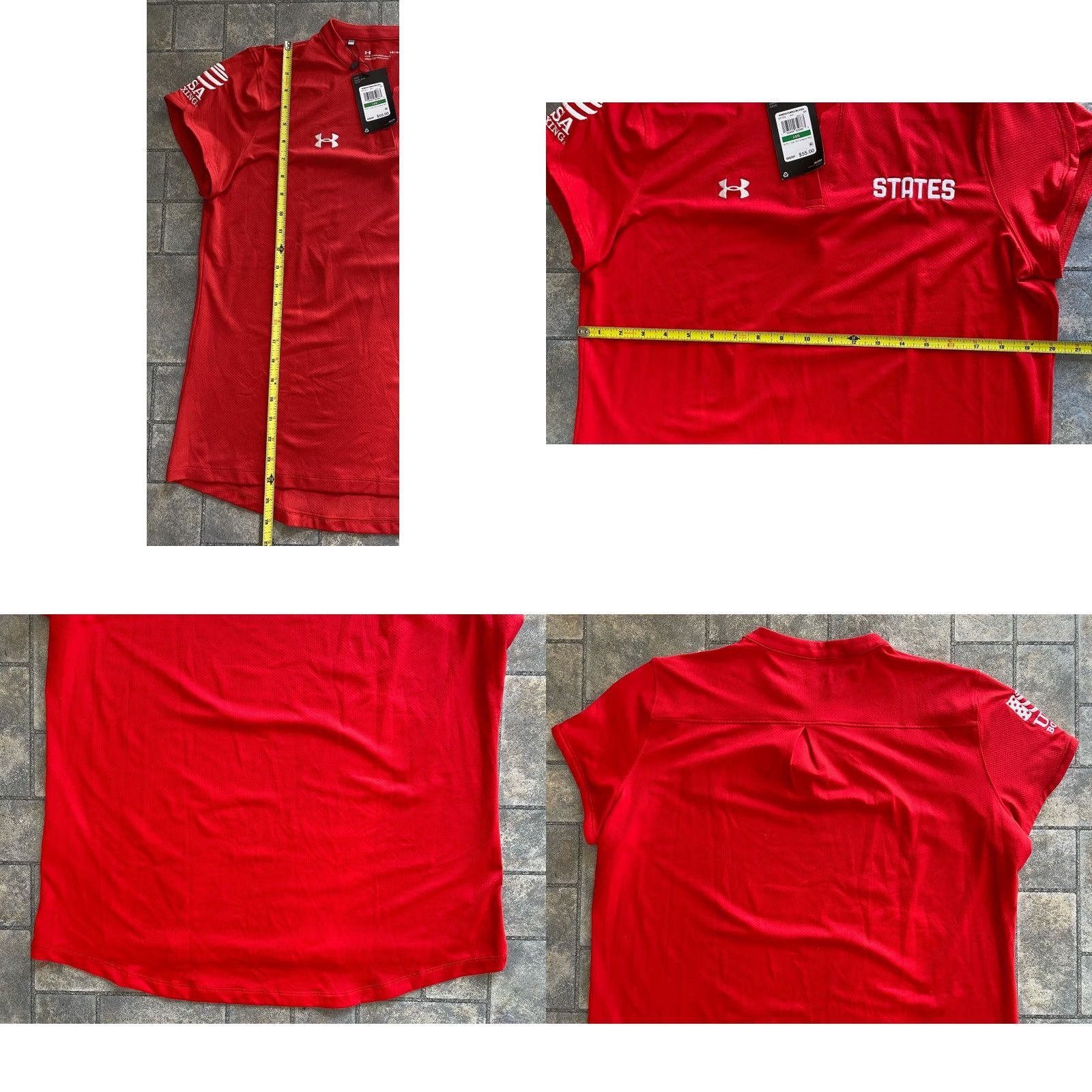 Under Armour VINTAGE Under Armour Red Shirt USA Boxing States Womens LG/G T-Shirt Size L / US 10 / IT 46 - 8 Thumbnail