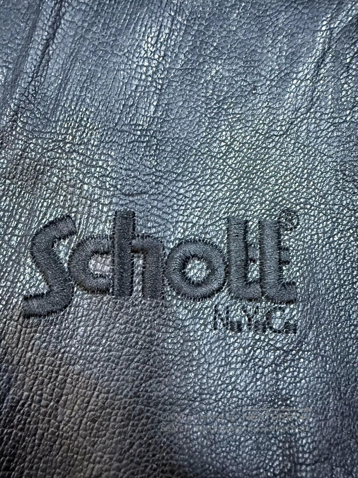 Schott Schott Men's Goat Leather Hooded Jacket. Size US L / EU 52-54 / 3 - 7 Thumbnail