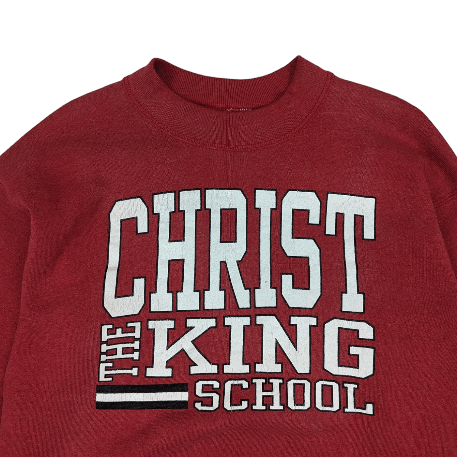 Fruit Of The Loom Vintage 90's CHRIST THE KING School Jumper Sweatshirt Size S / US 4 / IT 40 - 4 Thumbnail