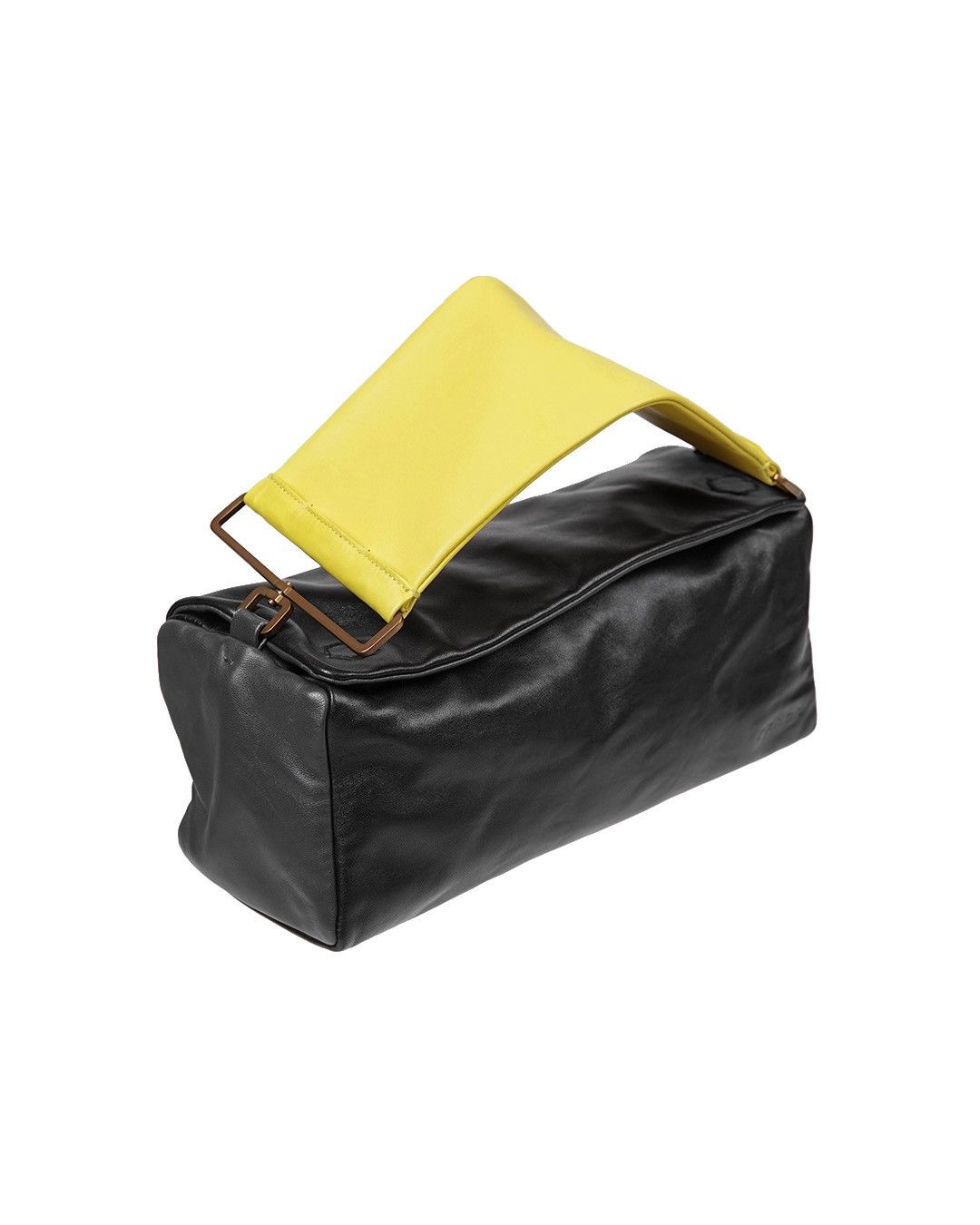 Prada Prada S/S2001 Leather Rectangle Bag in Black/Yellow Size ONE SIZE - 4 Thumbnail