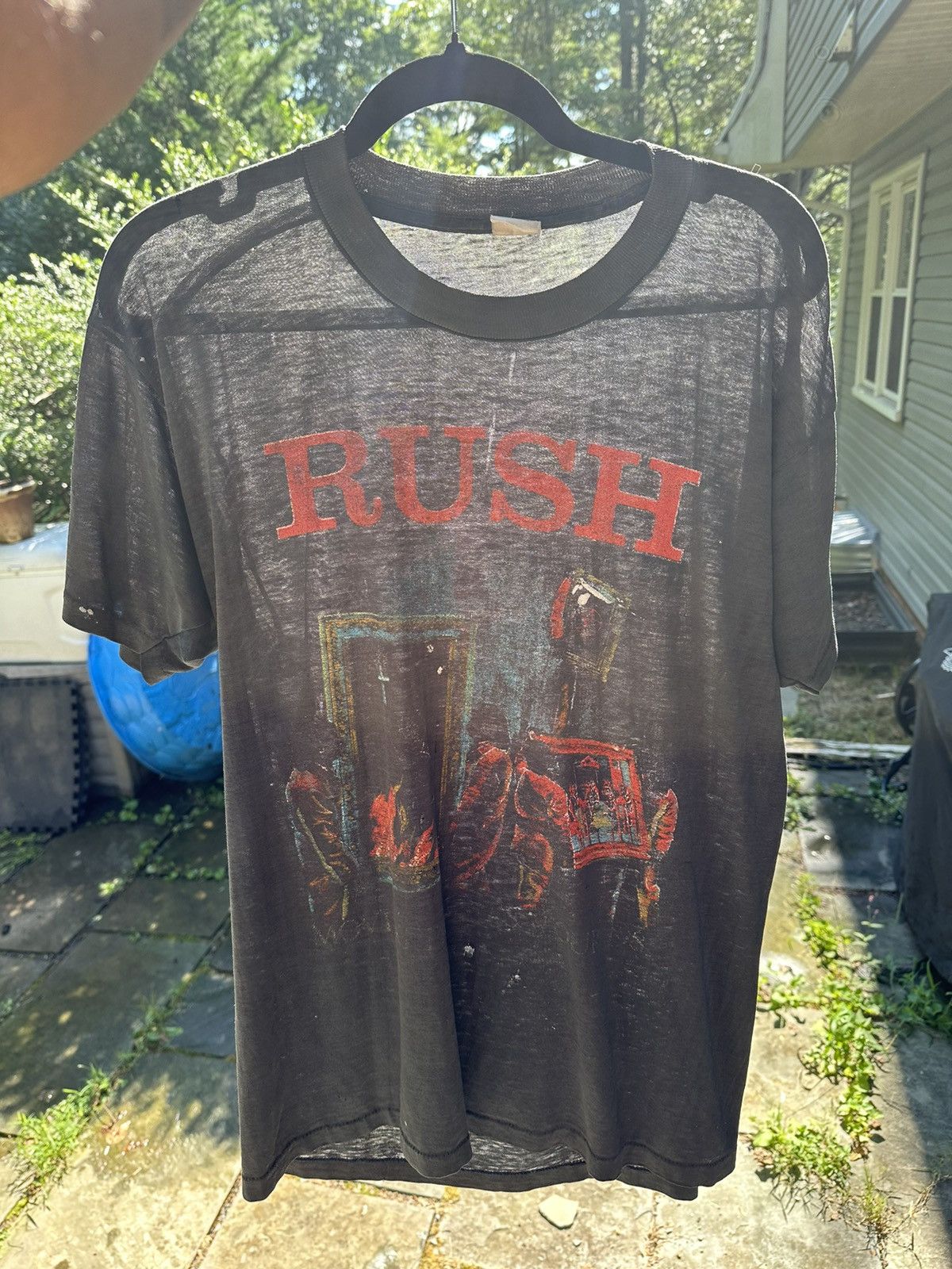 Band Tees *RARE* Vintage 1981 Rush “Moving Pictures” World Tour Tee Size US M / EU 48-50 / 2 - 12 Thumbnail