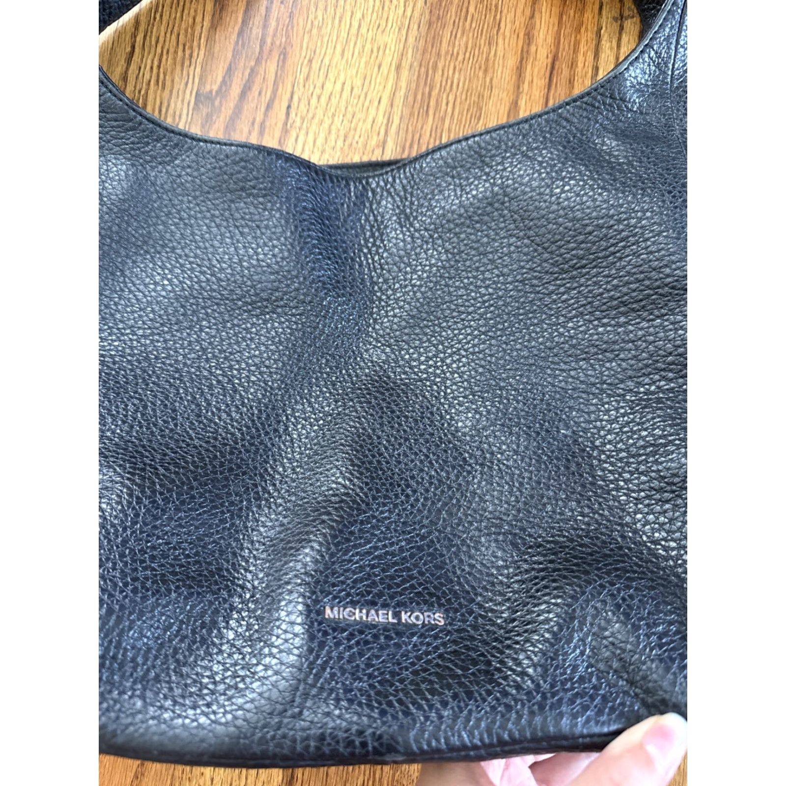 Michael Kors Michael Kors Fulton Pebbled Black Soft Leather Medium Shoulder Bag Handbag Women Size ONE SIZE - 2 Thumbnail