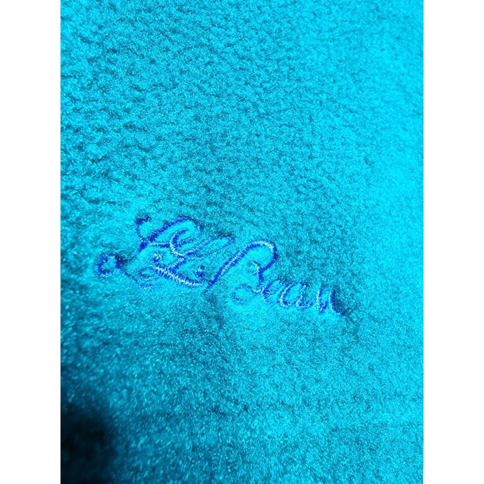 Vintage VINTAGE L.L. Bean Womens XL Green Aqua Logo Fleece Jacket Size L / US 10 / IT 46 - 2 Thumbnail