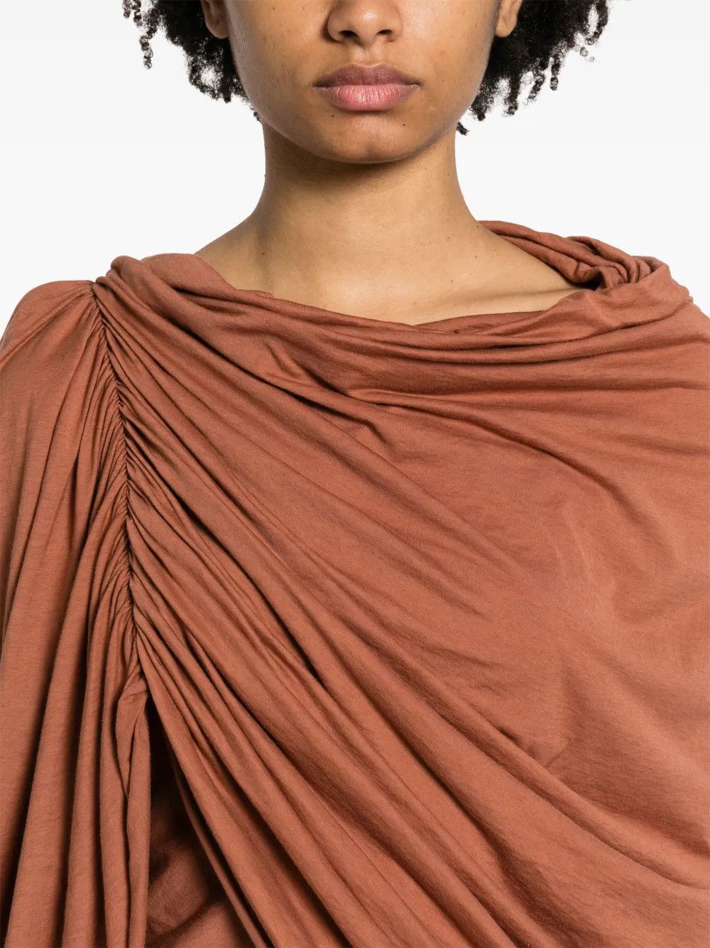 Rick Owens o1y0126 Blouse in Tan Size S / US 4 / IT 40 - 2 Thumbnail