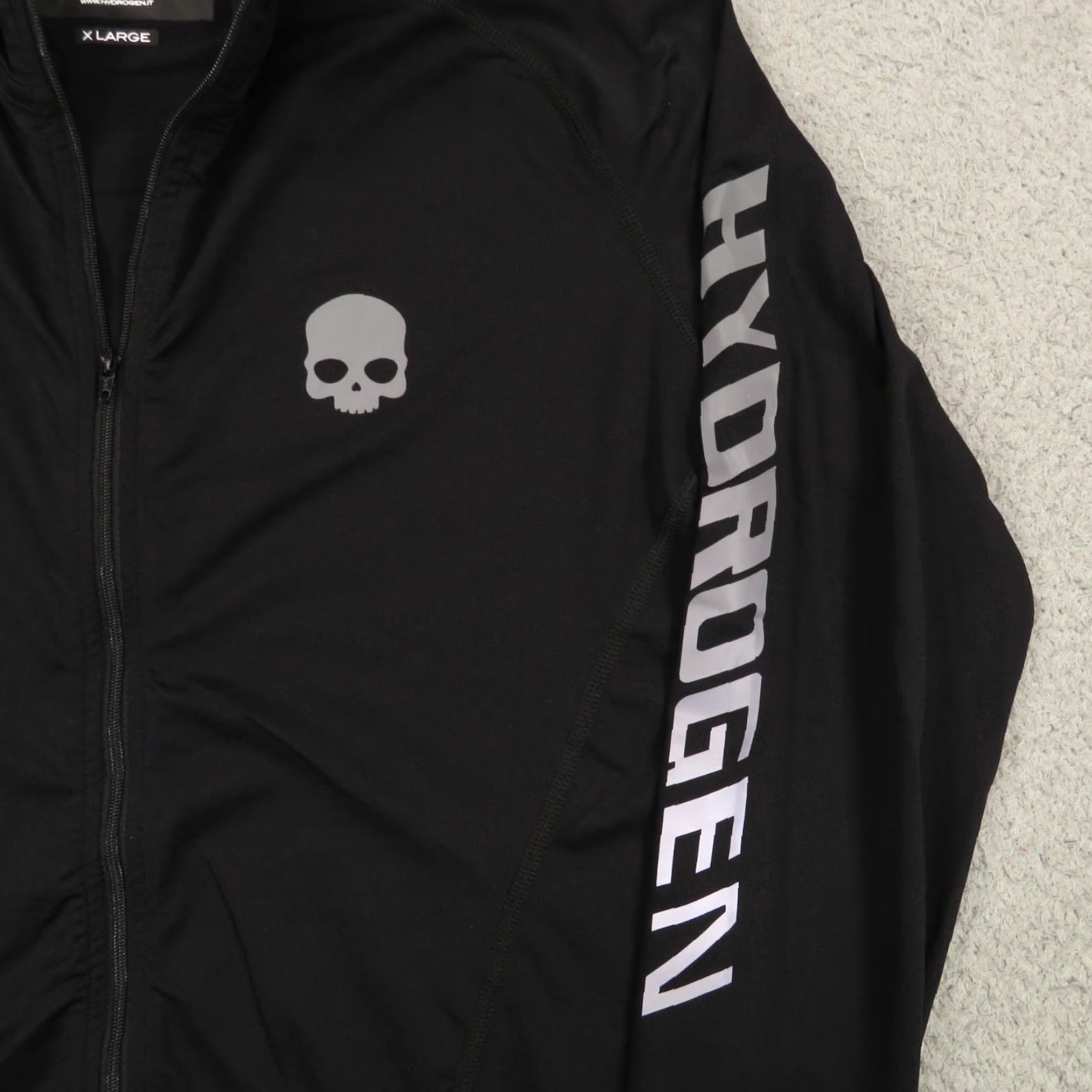 HYDROGEN Hydrogen Tennis Top Women XL Black Full Zip Up Compresion Long Sleeve Shirt Golf Size XL / US 12-14 / IT 48-50 - 3 Thumbnail