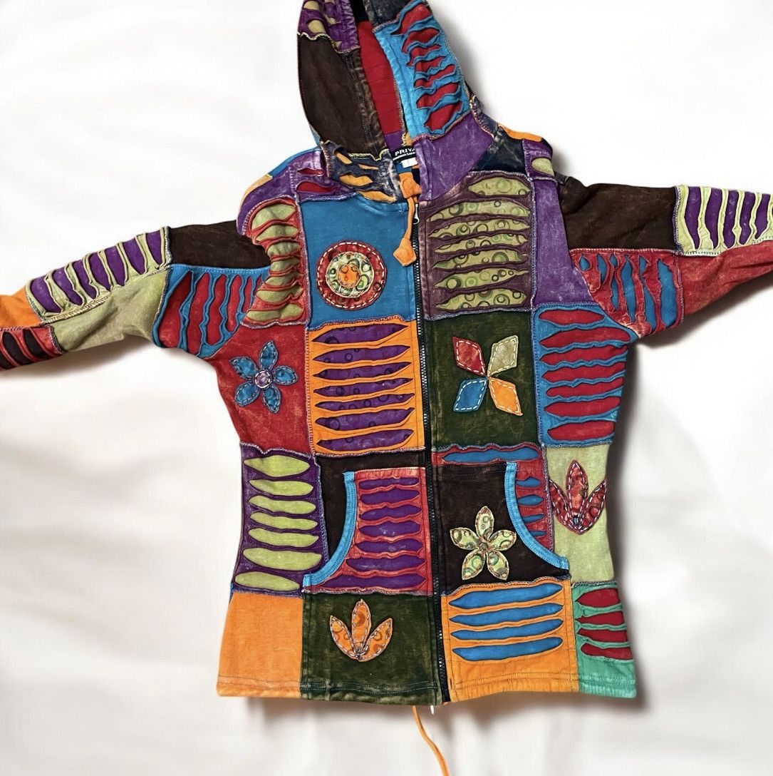 Vintage Avant Garde Y2K Miz Elf Patchwork Zip Hoodie Vintage Size US S / EU 44-46 / 1 - 5 Thumbnail