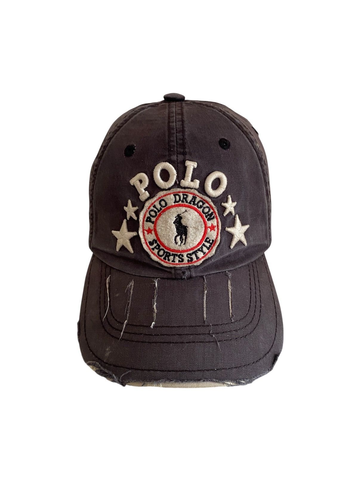 Polo Ralph Lauren Vintage Polo Ralph Lauren Polo Dragon Distressed Hats Size ONE SIZE - 1 Thumbnail