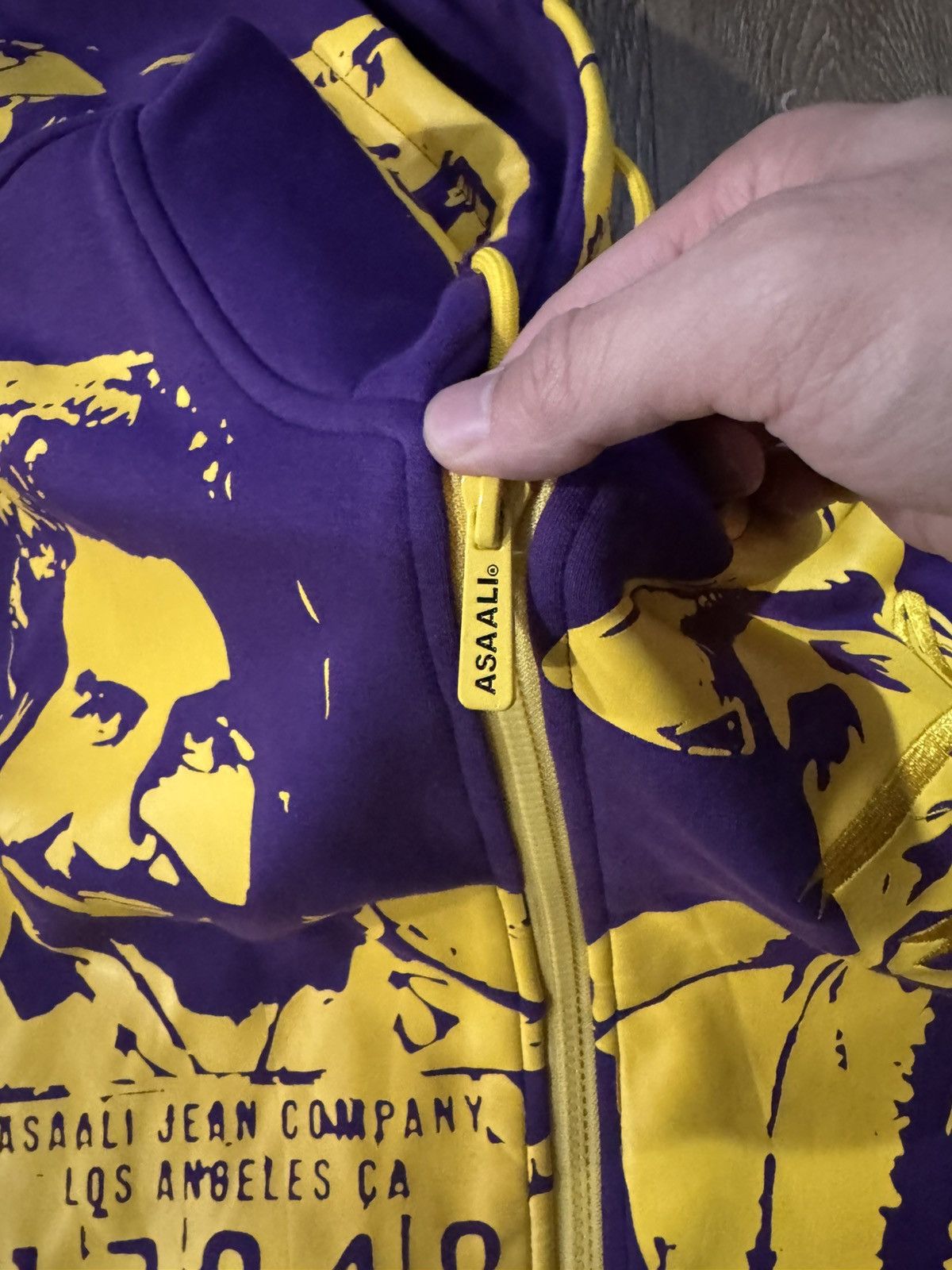 Awful Lot of Cough Syrup Asaali Lakers Colorway Full Zip Hoodie Purple Gold size M Size US M / EU 48-50 / 2 - 6 Thumbnail