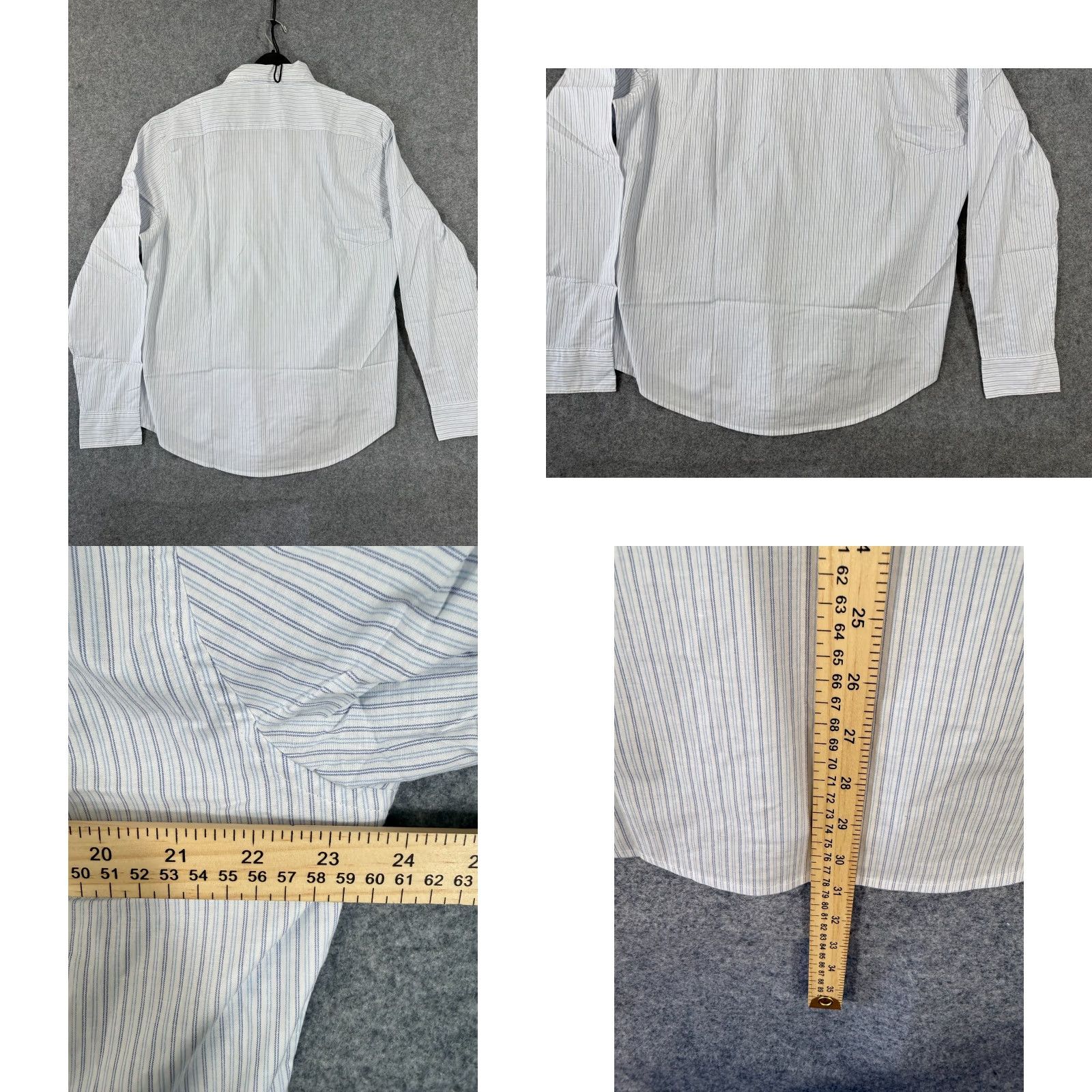 Bonobos Bonobos Shirt Mens XL Light Blue Pinstriped Stretch Long Sleeve Button-Up NWT Size US XL / EU 56 / 4 - 9 Thumbnail
