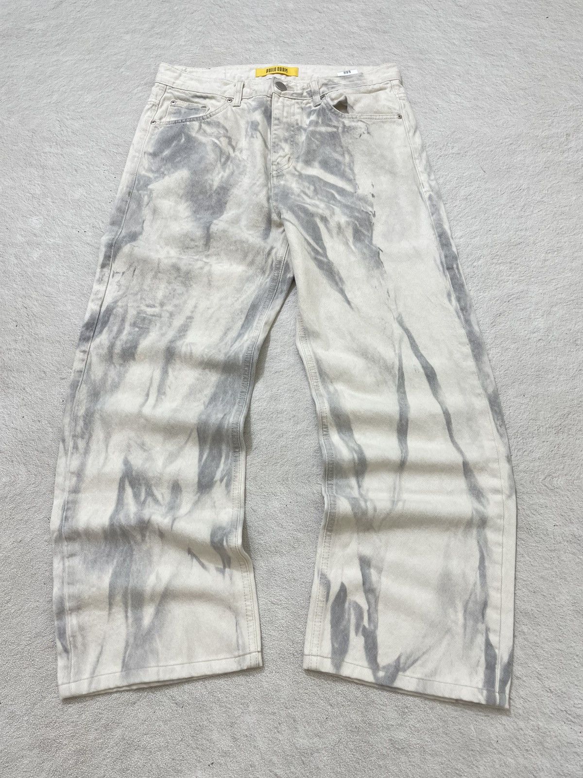 Number (N)ine 2000s Kapital Archival Gray Wash Denim Baggy Jeans Hysteric Size US 31 - 2 Thumbnail