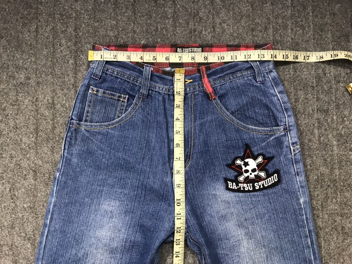Japanese Brand Bat-su Studio Indigo Denim Back Chekered Printed Size US 28 / EU 44 - 12 Thumbnail
