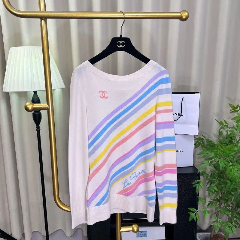 Chanel Chanel Colorful Striped Cashmere Sweater for Women 0089 Size XS / US 0-2 / IT 36-38 - 1 Thumbnail