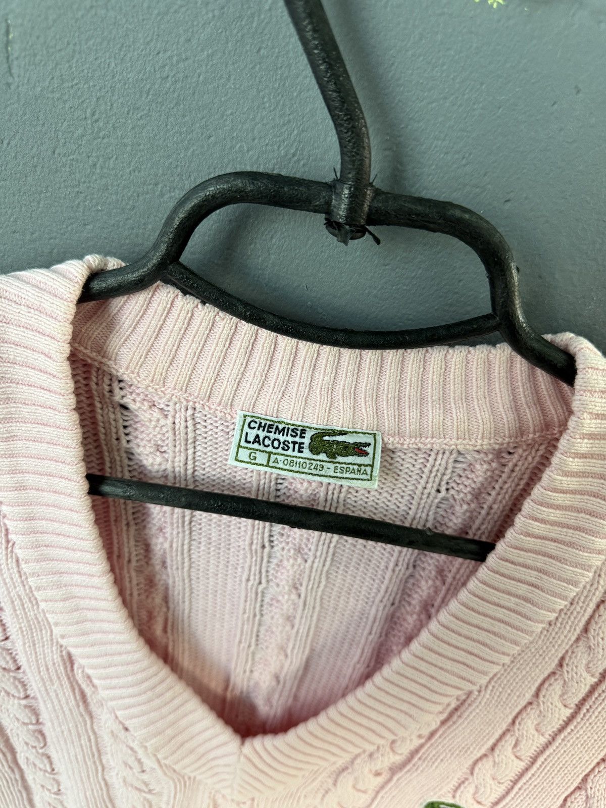Lacoste Vintage lacoste v neck sweater 90s Size US L / EU 52-54 / 3 - 4 Thumbnail