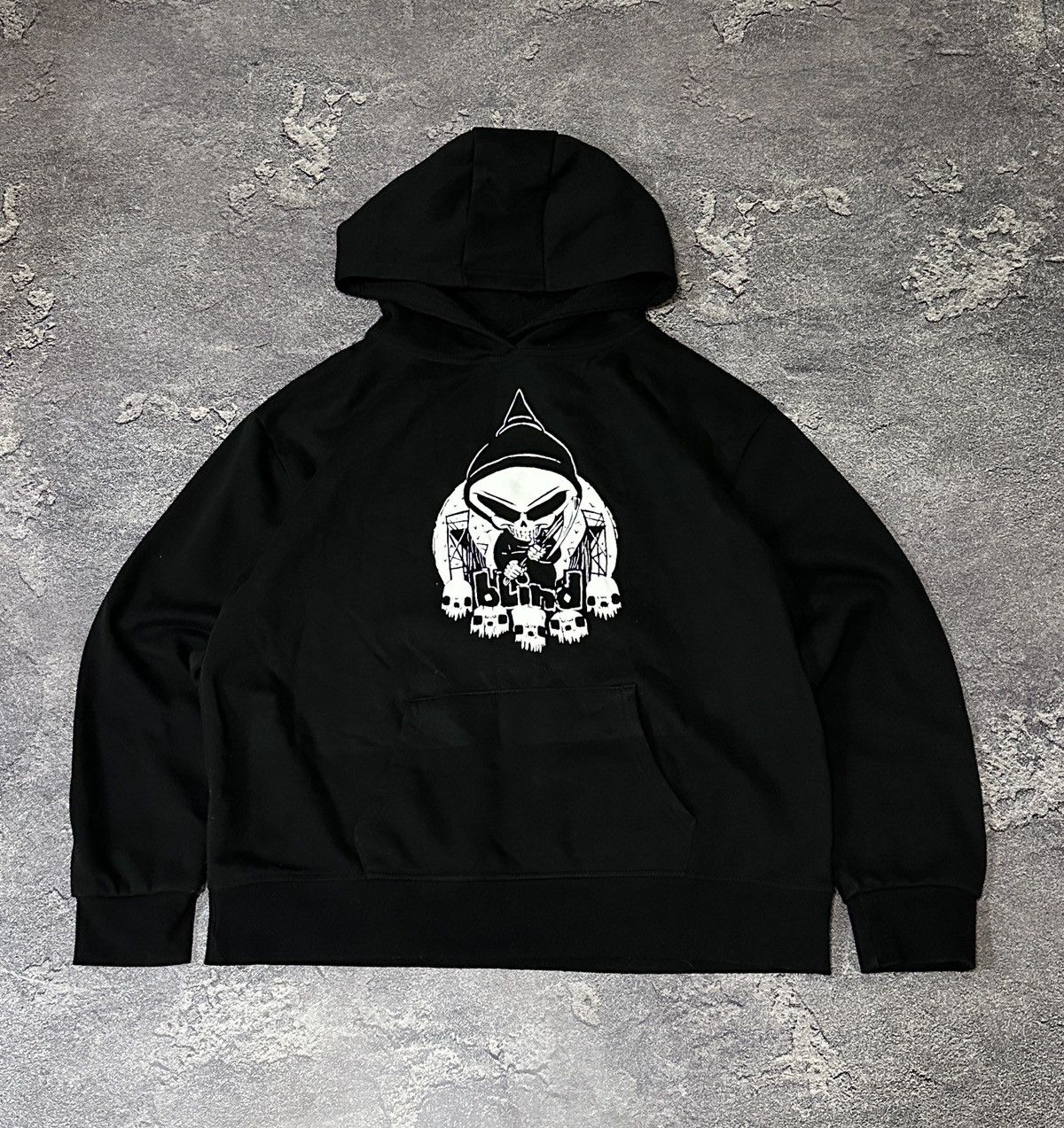 Vintage Vintage Blind Skateboards Grim Reaper Skull Men’s Hoodie Y2k Size US M / EU 48-50 / 2 - 1 Thumbnail