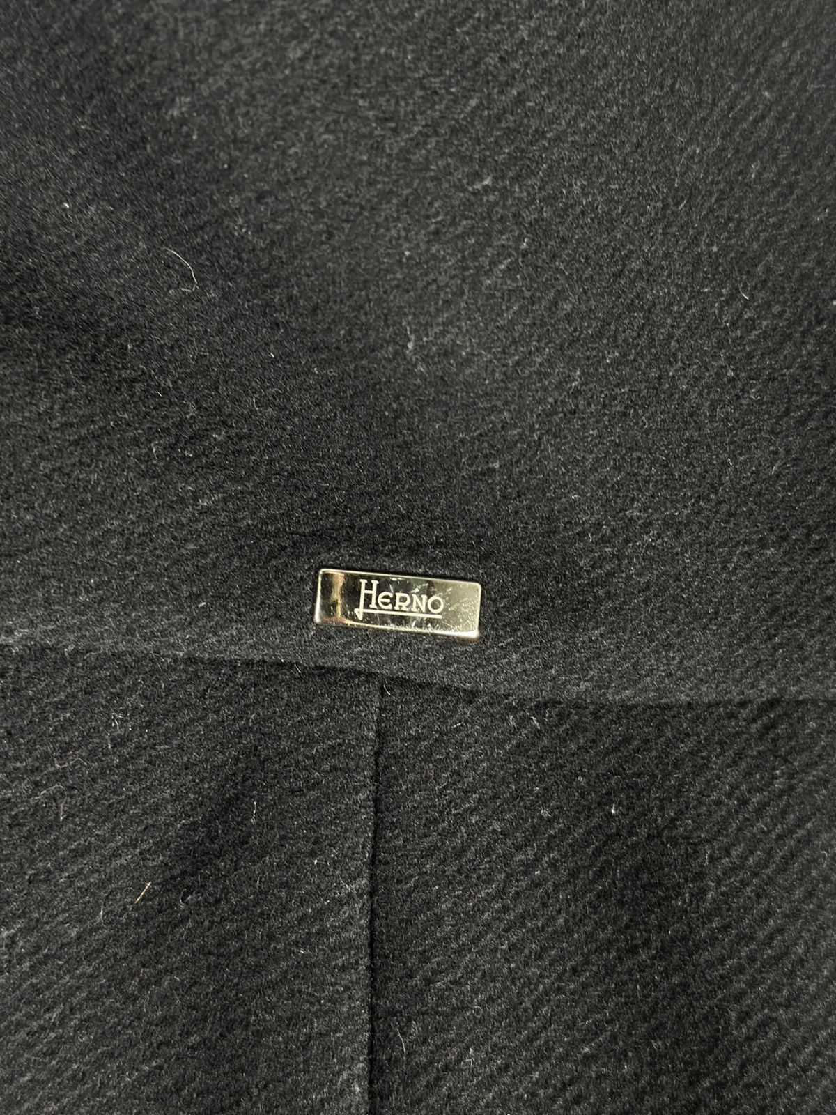 Herno × Vintage HERNO Vintage Women’s Black Short Sleeve Overcoat Designer Size L / US 10 / IT 46 - 7 Thumbnail