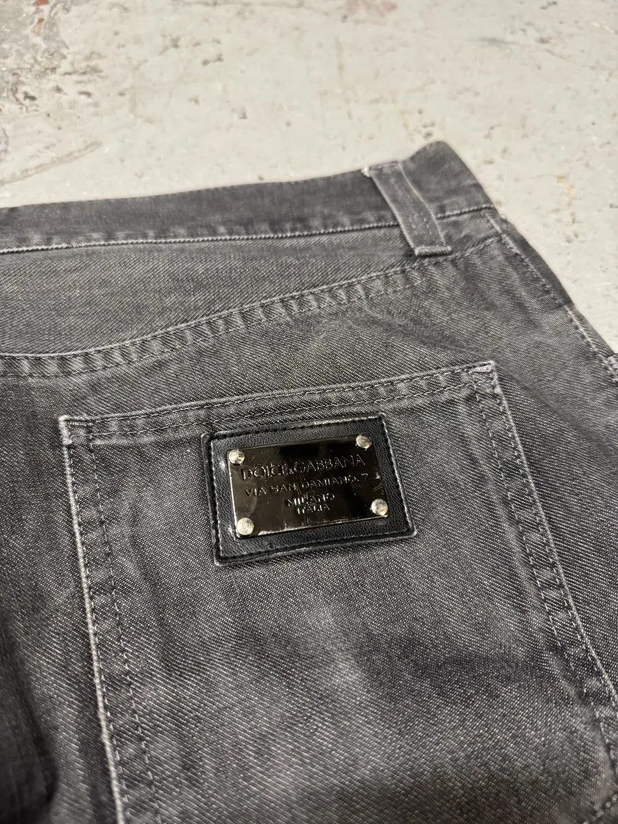 Designer × Dolce & Gabbana × Vintage 2000s Dolce & Gabbana Grey Raw Straight Denim Jeans Size US 34 / EU 50 - 6 Thumbnail