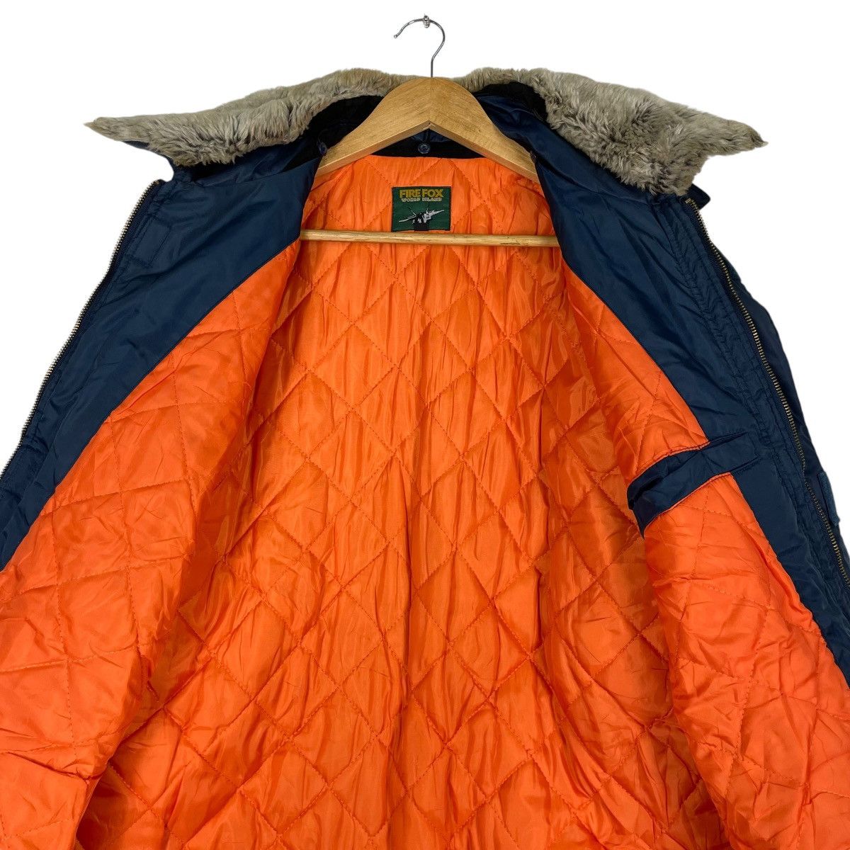 Japanese Brand × Vintage 💥FIRE FOX UTILITY FUR COLLAR NYLON JACKET Size US XL / EU 56 / 4 - 12 Thumbnail
