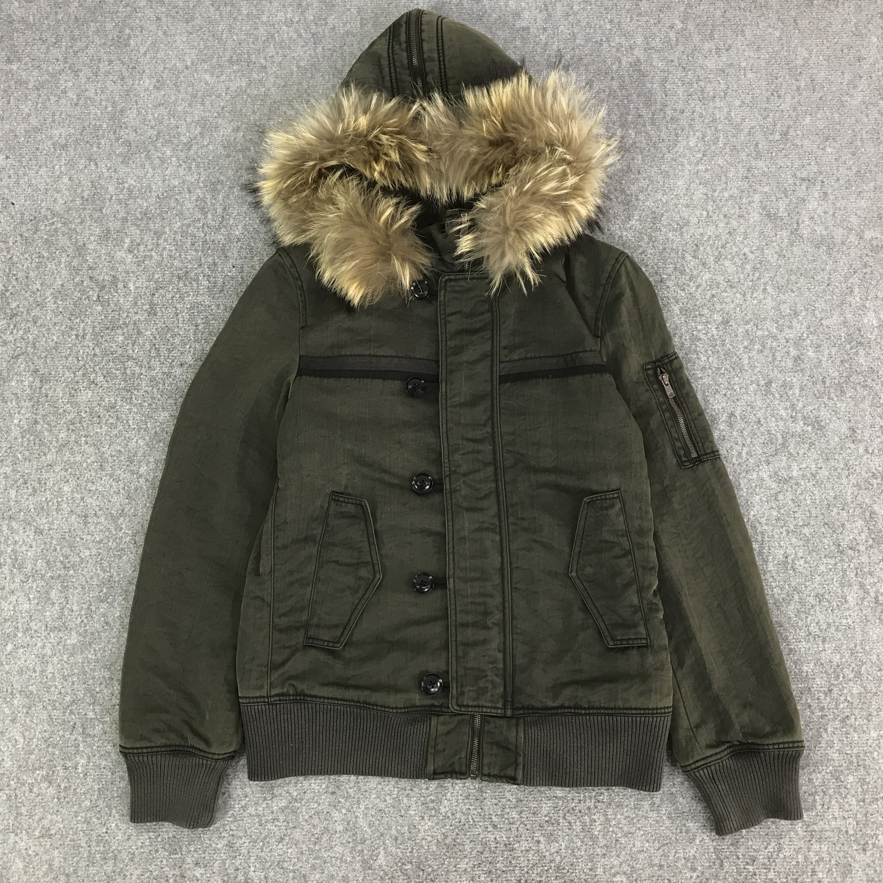 ABAHOUSE ABAHOUSE EXCELLED FUR HOODIE BOMBER JACKET K124B14 Size US M / EU 48-50 / 2 - 1 Thumbnail
