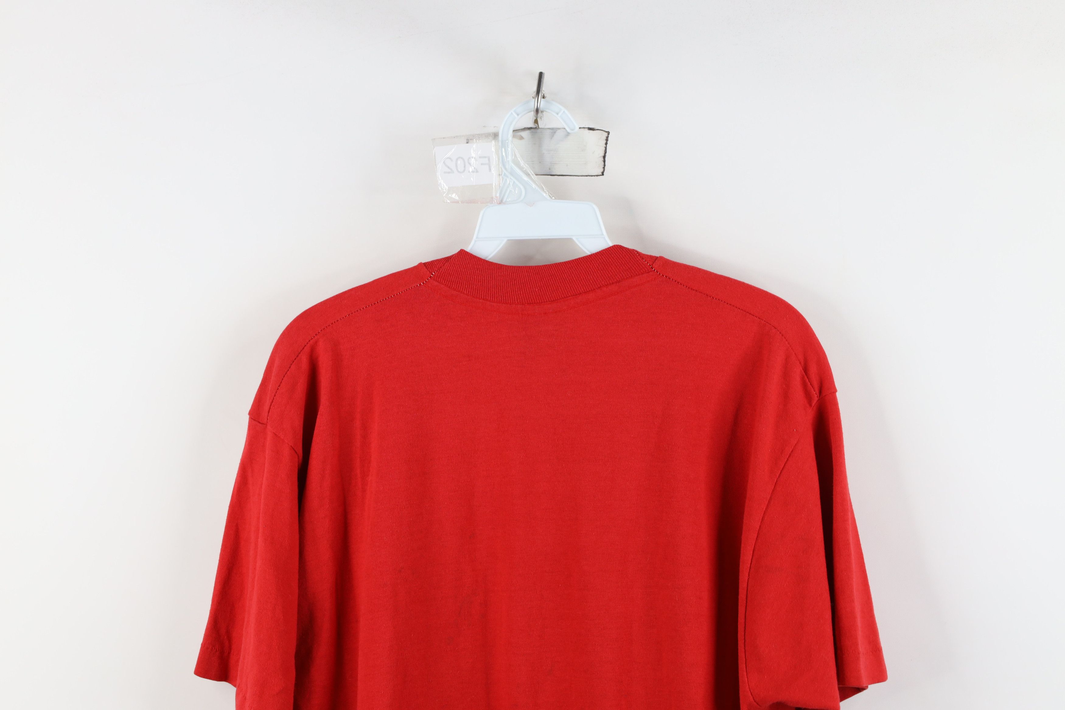 Vintage Vintage 90s Streetwear Spell Espana Spain T-Shirt Red USA Size US XL / EU 56 / 4 - 12 Thumbnail