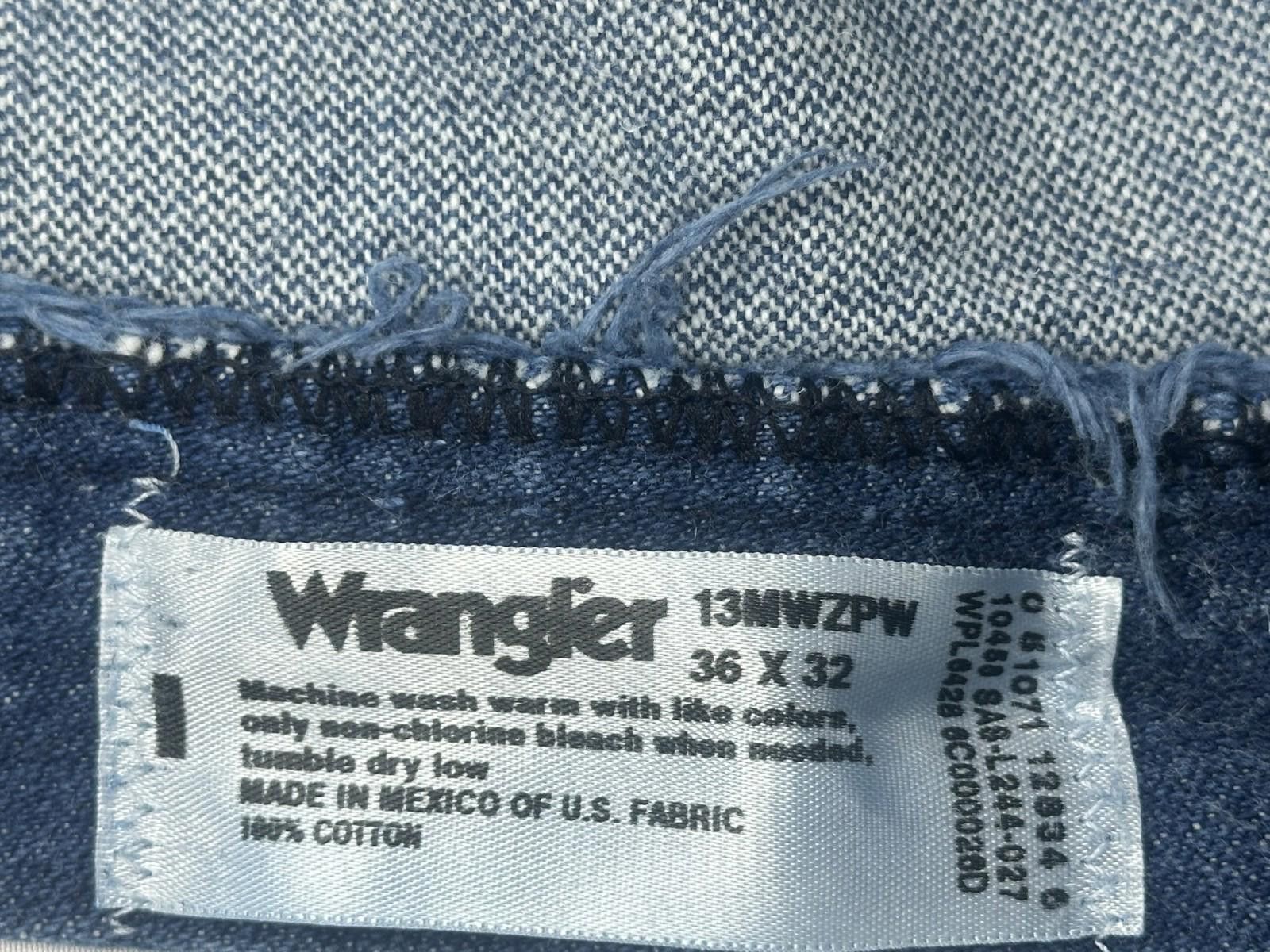 Wrangler Wrangler Straight Leg Denim Jeans Blue Men's 36/32 Size US 36 / EU 52 - 8 Thumbnail