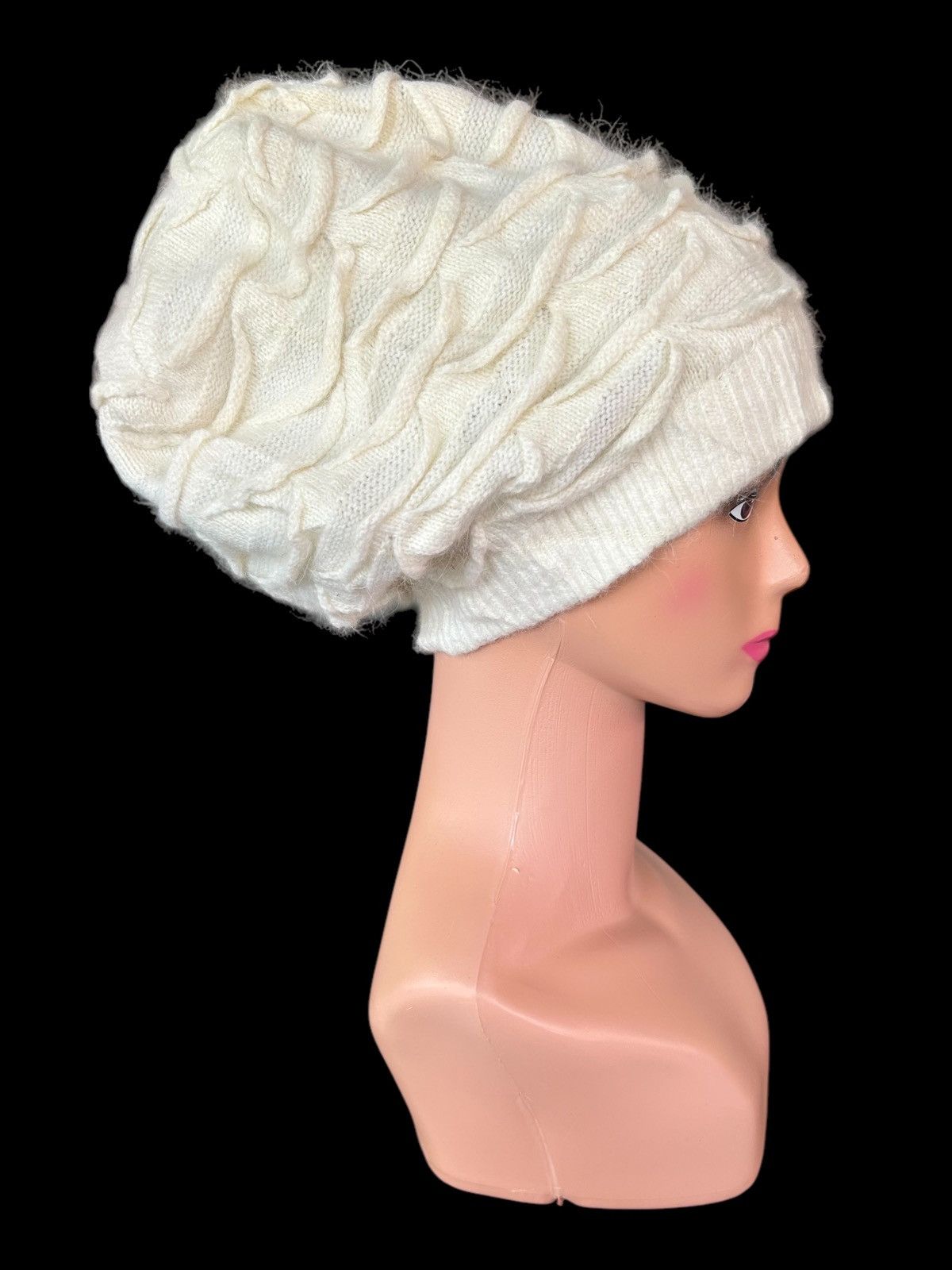 Japanese Brand × Kapital × Vintage Japanese Punk Bondage Style Knitt Fur Hairy Big Beanie Hats Size ONE SIZE - 1 Thumbnail