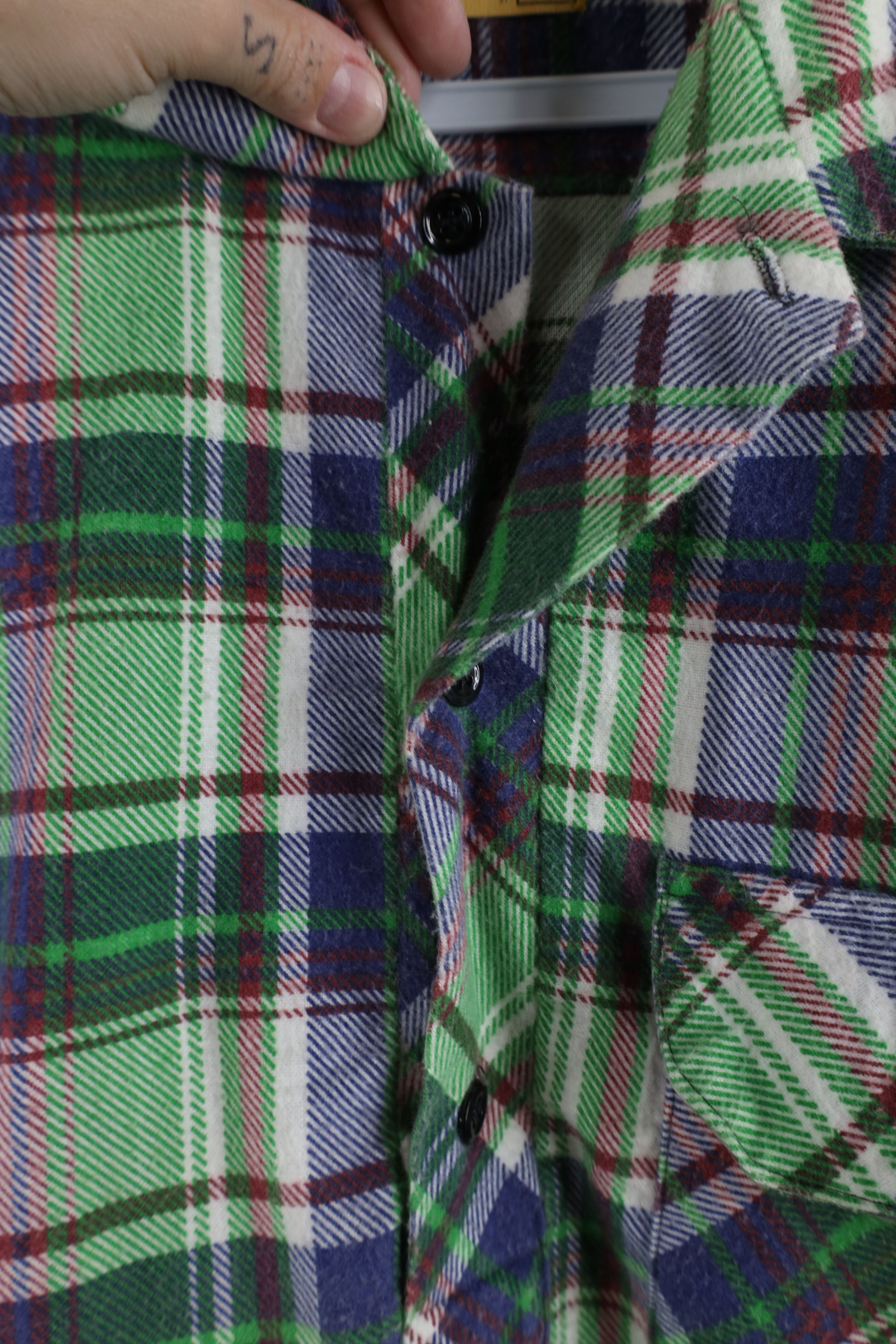 Vintage Vintage 70s Streetwear Flannel Collared Polo Shirt Plaid USA Size US M / EU 48-50 / 2 - 7 Thumbnail