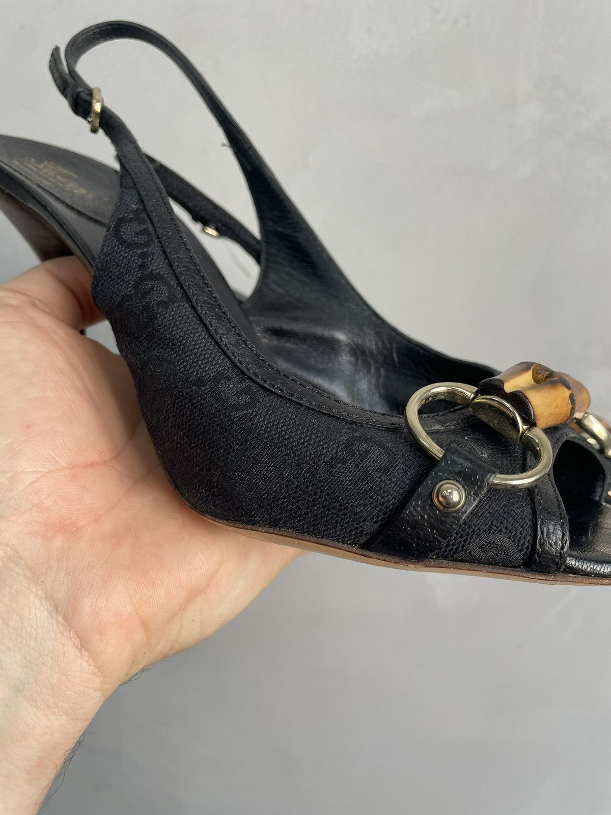 Gucci Rare monogram heel leather Gucci sneakers summer 37 size Size US 7 / IT 37 - 5 Thumbnail