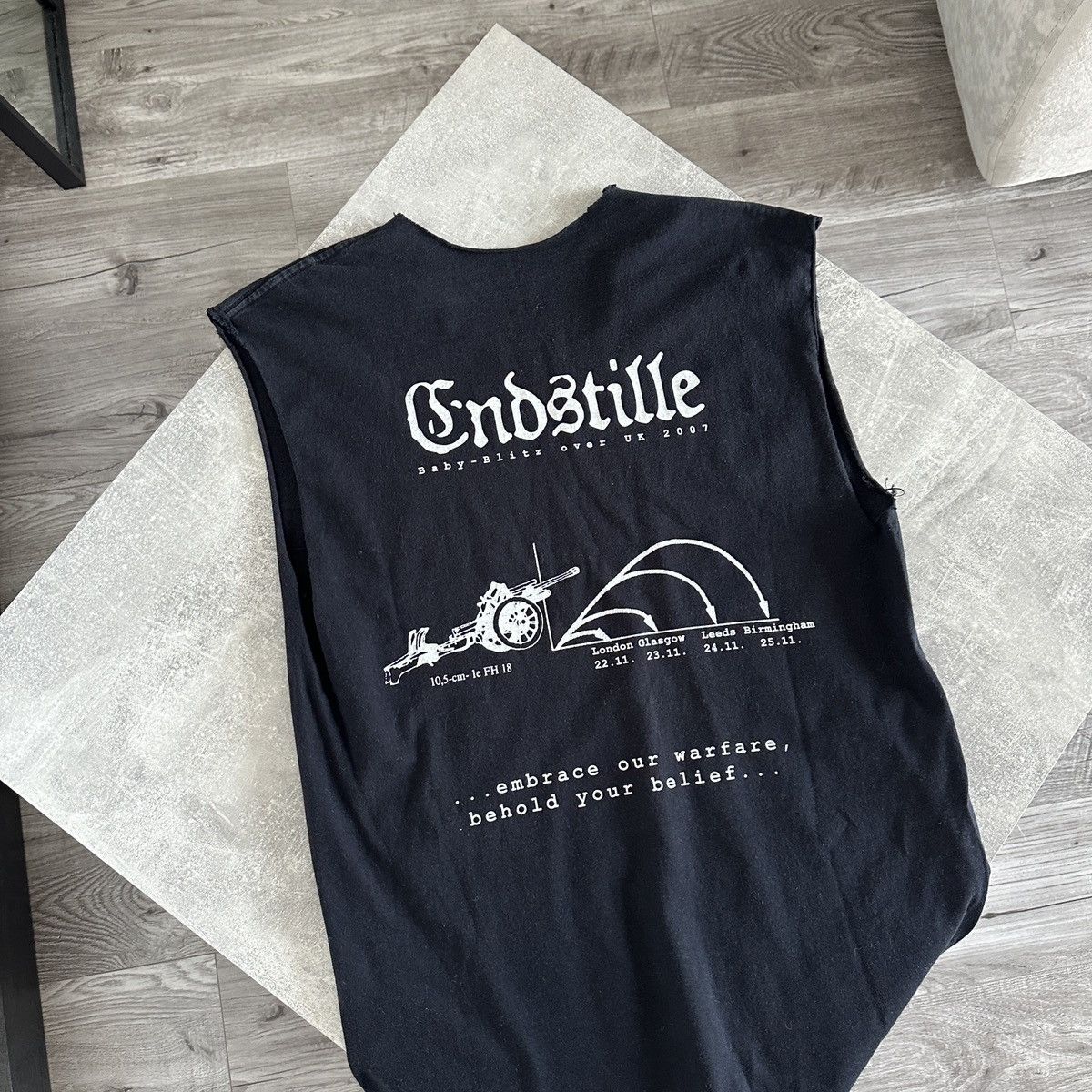 Band Tees Vintage 00s Endstille Baby Blitz over Uk 2007 tour tank top Size US XL / EU 56 / 4 - 6 Thumbnail