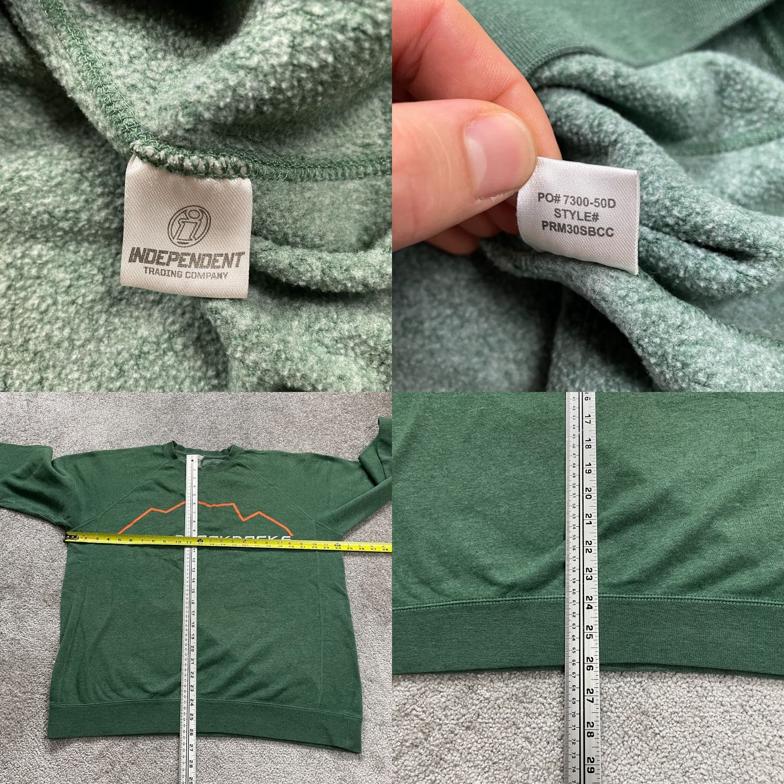 Vintage Independent Sweatshirt Mens XL Green Pullover Fleece Graphic Outdoor Size US XL / EU 56 / 4 - 8 Thumbnail