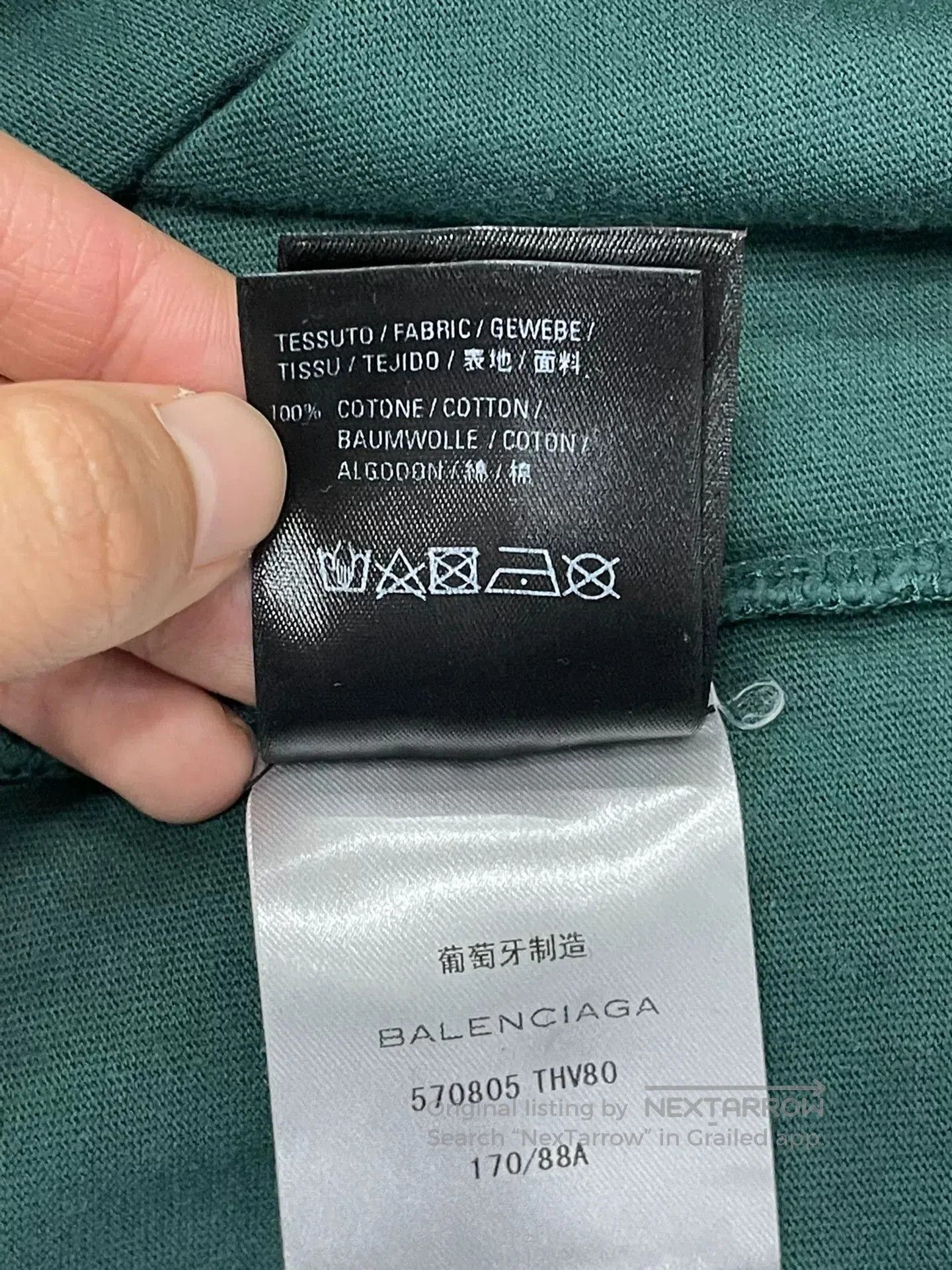 Balenciaga Balenciaga Blue Back Logo Short Sleeve T. Size US XS / EU 42 / 0 - 6 Thumbnail