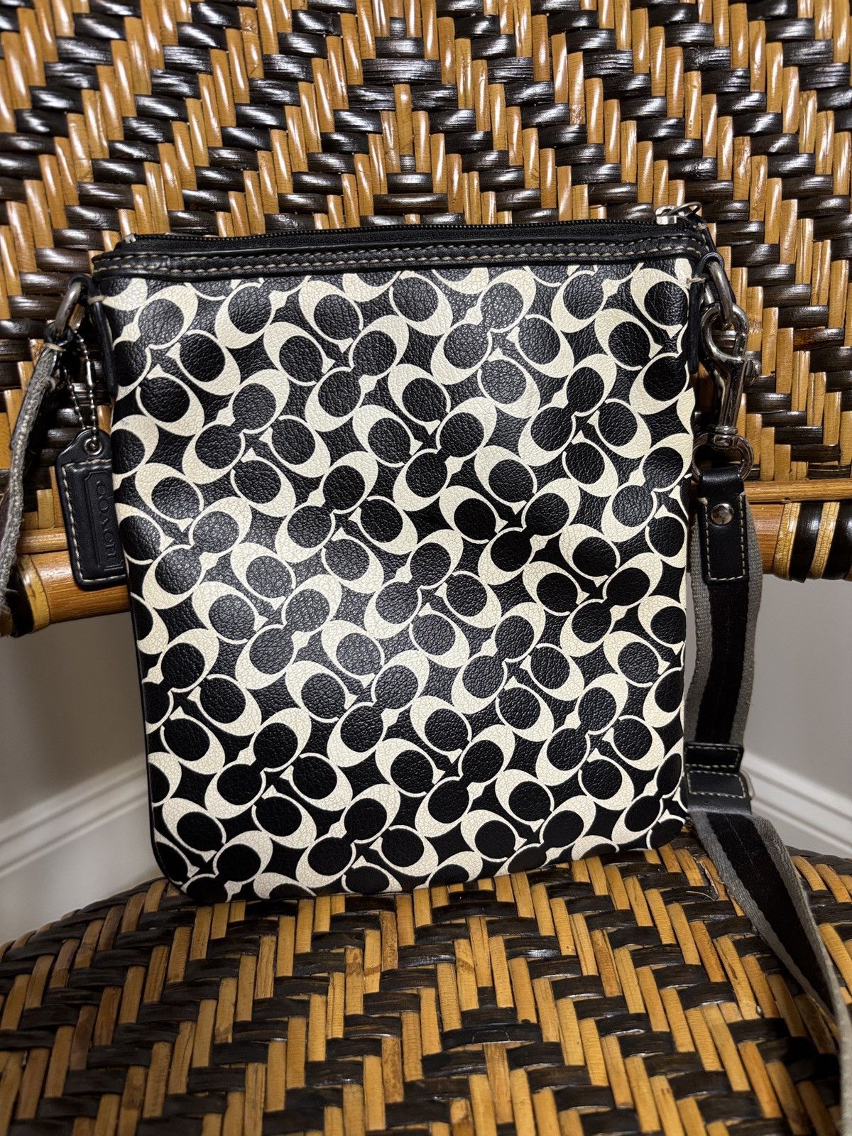 Coach Coach Chelsea Heritage Striped Coated Canvas Crossbody Bag Size ONE SIZE - 3 Thumbnail