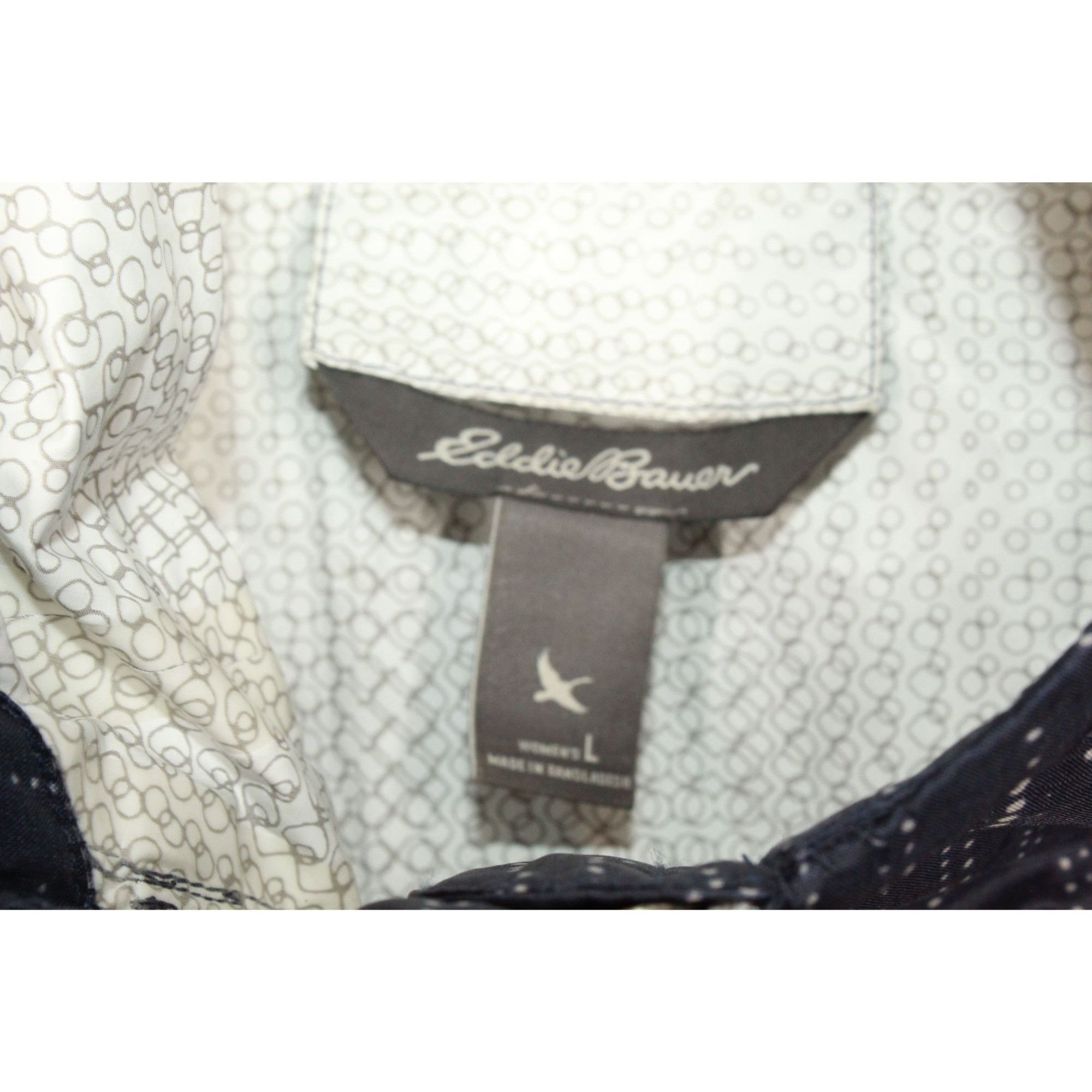 Eddie Bauer Eddie Bauer Women's Blue Printed Waterproof Hooded Jacket L Size L / US 10 / IT 46 - 4 Thumbnail